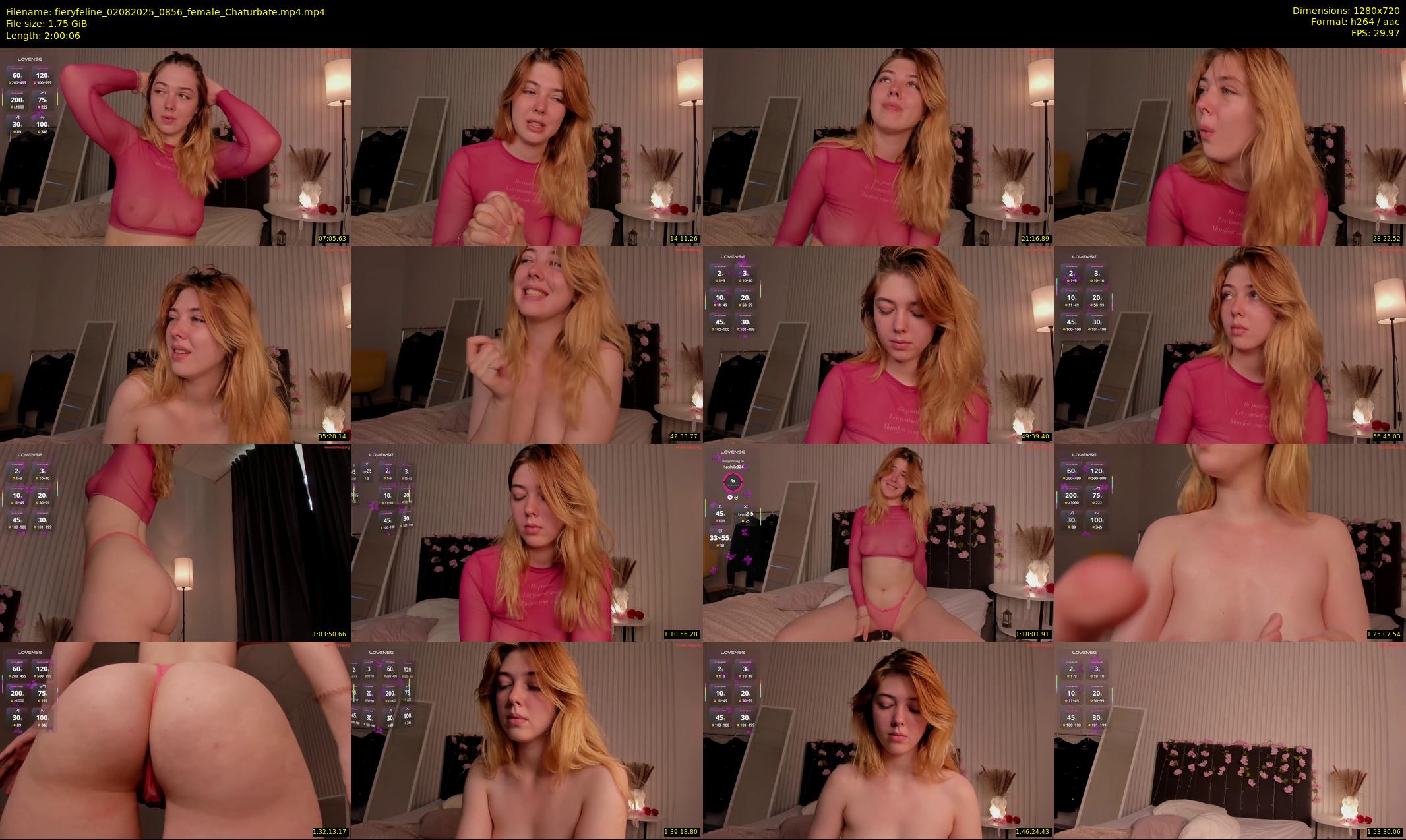 fieryfeline — 121 minute Chaturbate female cam show recording, 720p, Aug 2, 2025