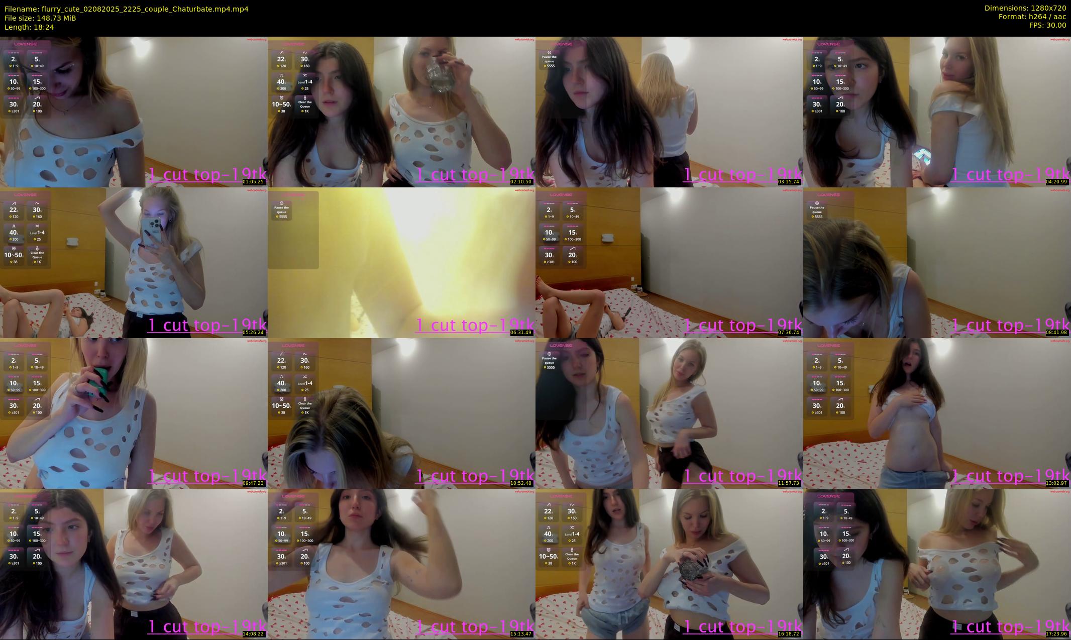 flurry_cute — 19 minute Chaturbate couple cam show recording, 720p, Aug 2, 2025