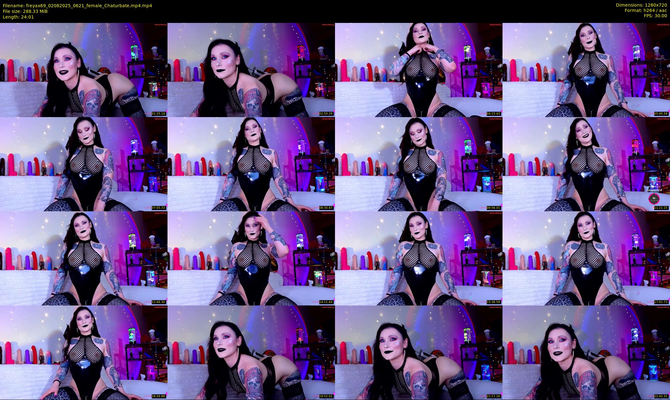 freyax69 — 25 minute Chaturbate female cam show recording, 720p, Aug 2, 2025