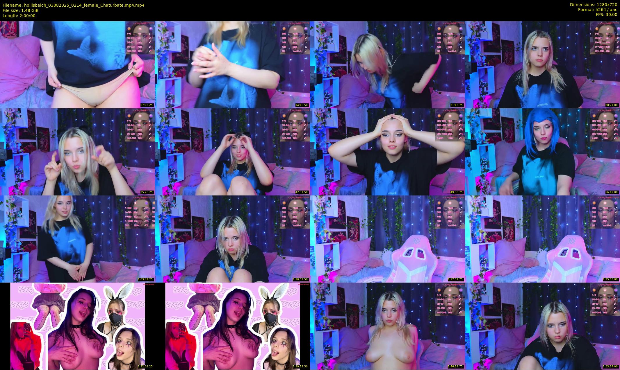 hollisbelch — 120 minute Chaturbate female cam show recording, 720p, Aug 3, 2025