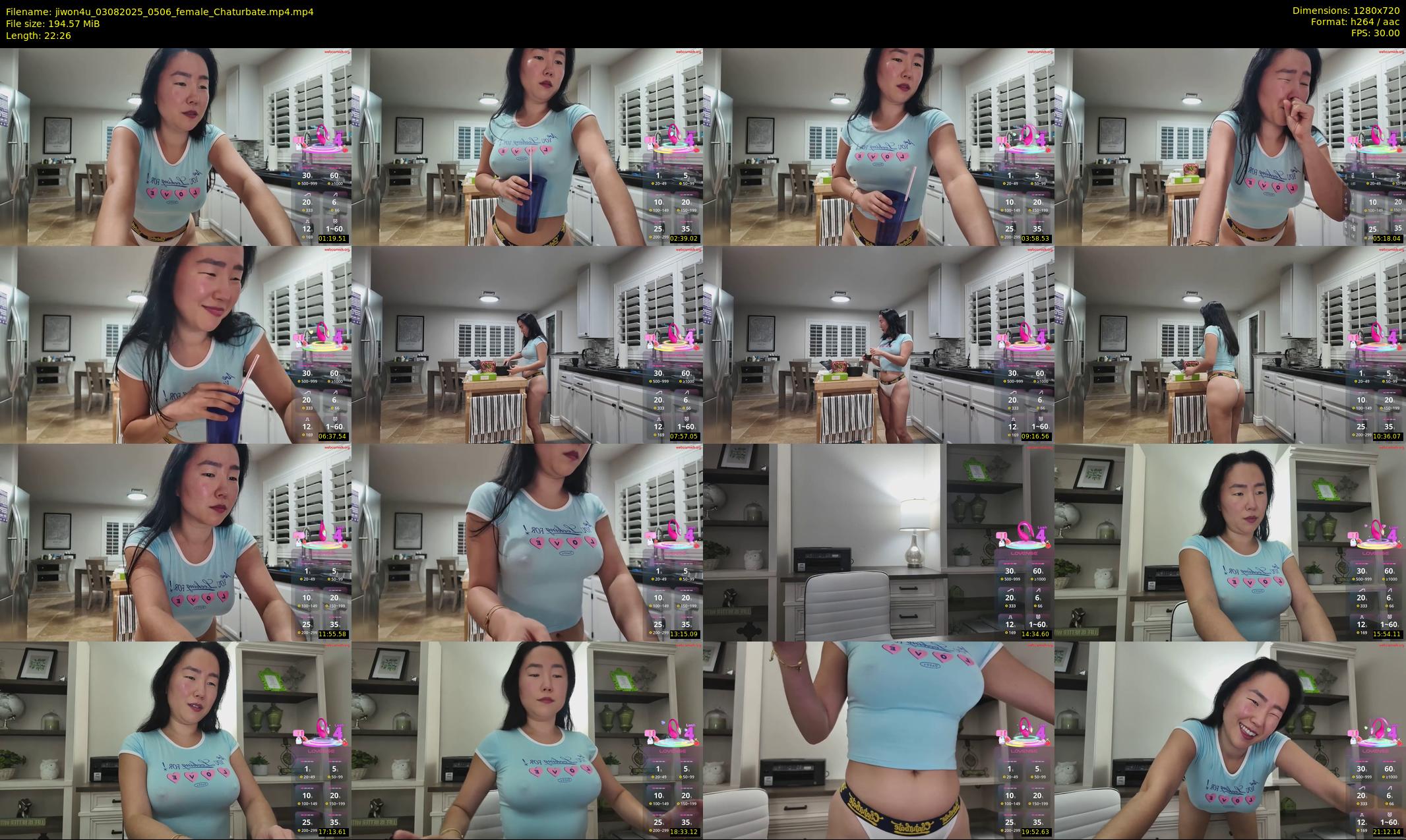 jiwon4u — 23 minute Chaturbate female cam show recording, 720p, Aug 3, 2025