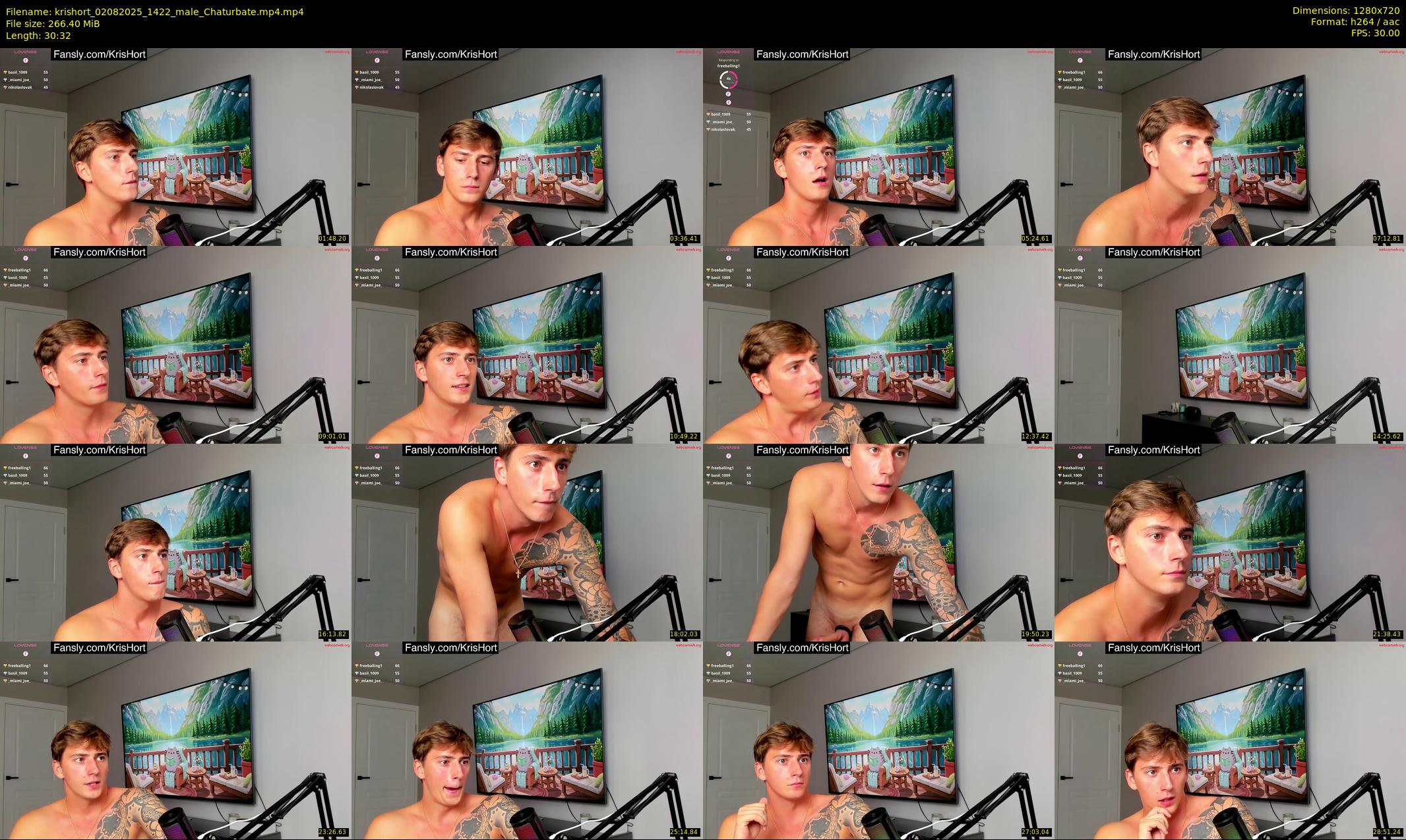 krishort — 31 minute Chaturbate male cam show recording, 720p, Aug 2, 2025