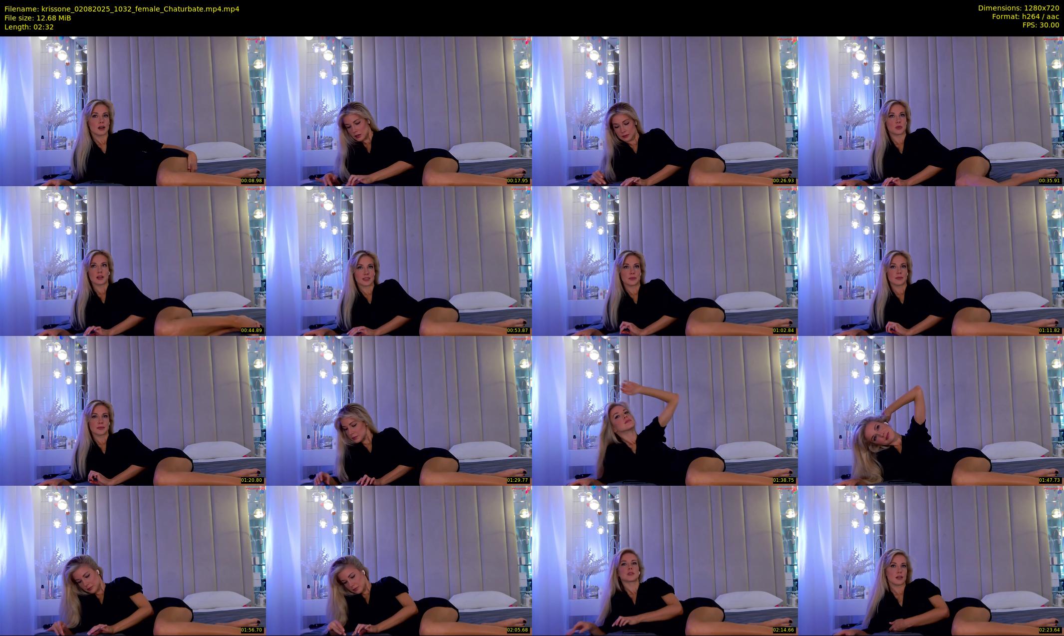 krissone — 3 minute Chaturbate female cam show recording, 720p, Aug 2, 2025