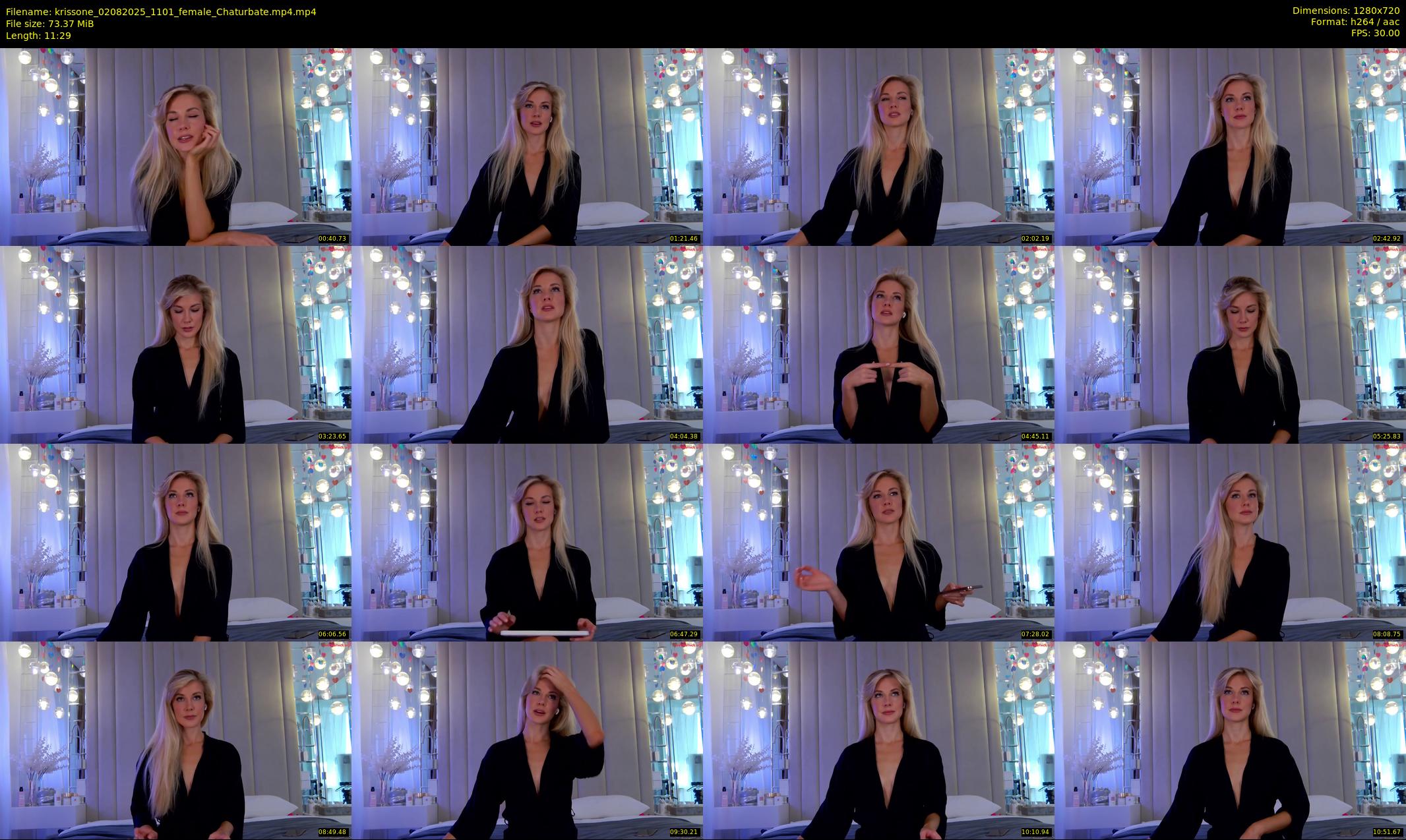 krissone — 12 minute Chaturbate female cam show recording, 720p, Aug 2, 2025