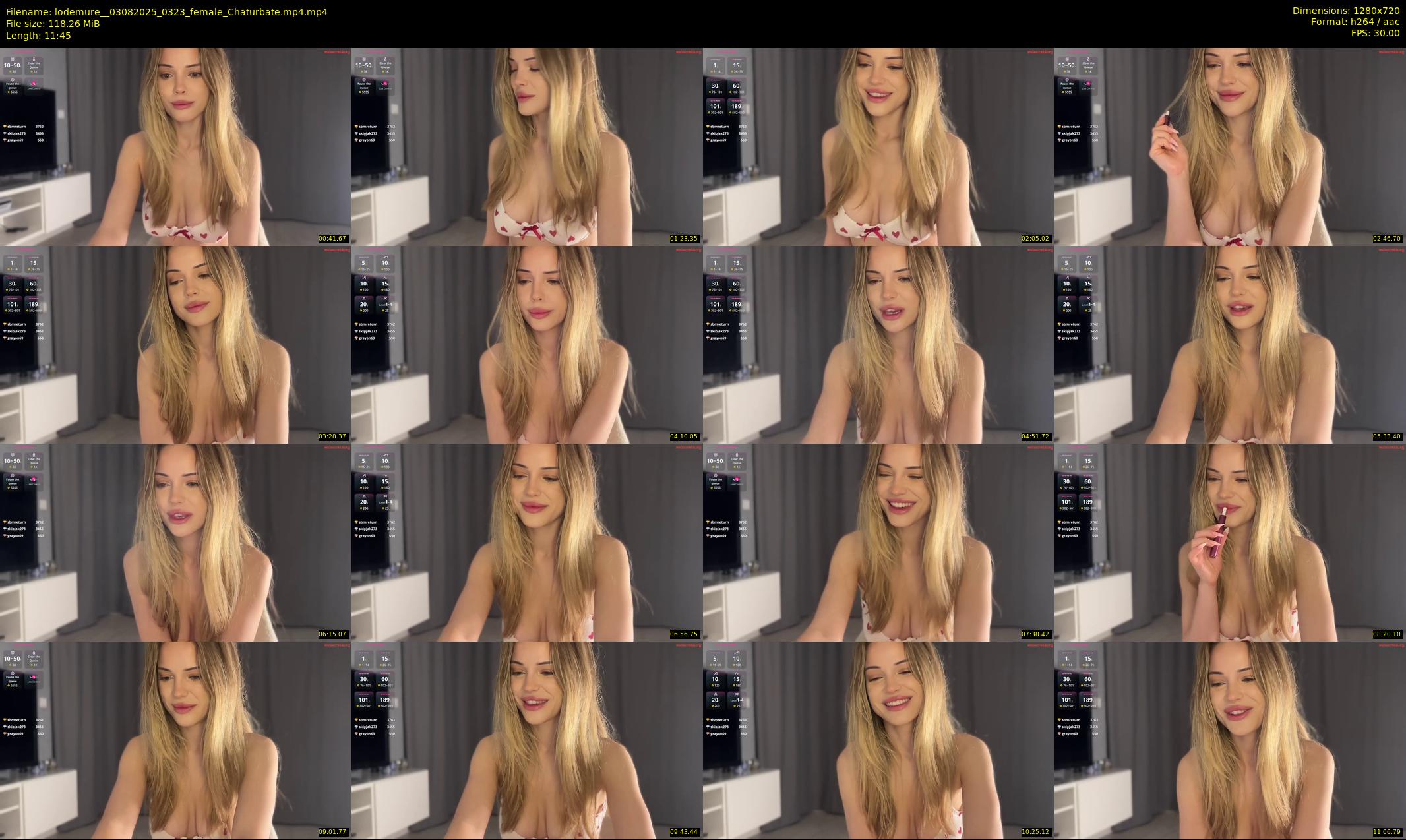lodemure_ — 12 minute Chaturbate female cam show recording, 720p, Aug 3, 2025