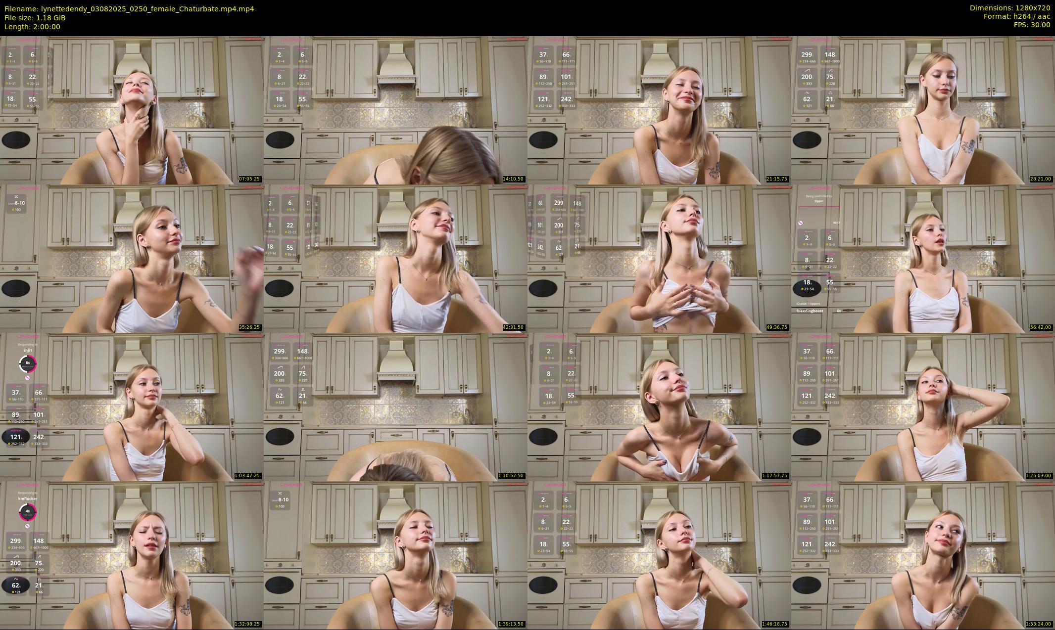 lynettedendy — 120 minute Chaturbate female cam show recording, 720p, Aug 3, 2025