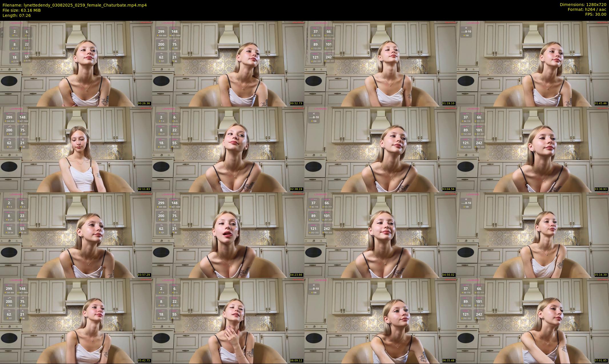 lynettedendy — 8 minute Chaturbate female cam show recording, 720p, Aug 3, 2025