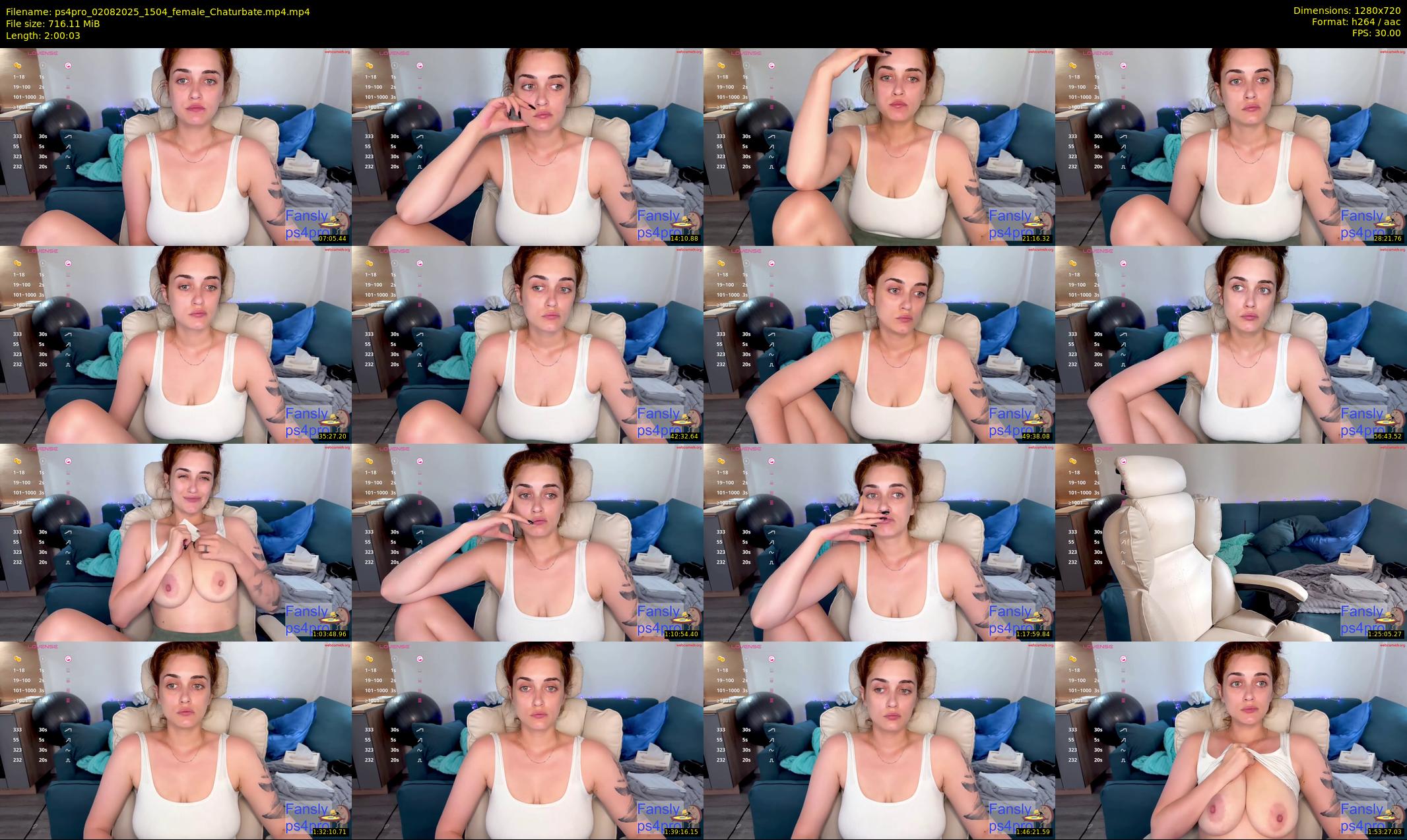 ps4pro — 121 minute Chaturbate female cam show recording, 720p, Aug 2, 2025
