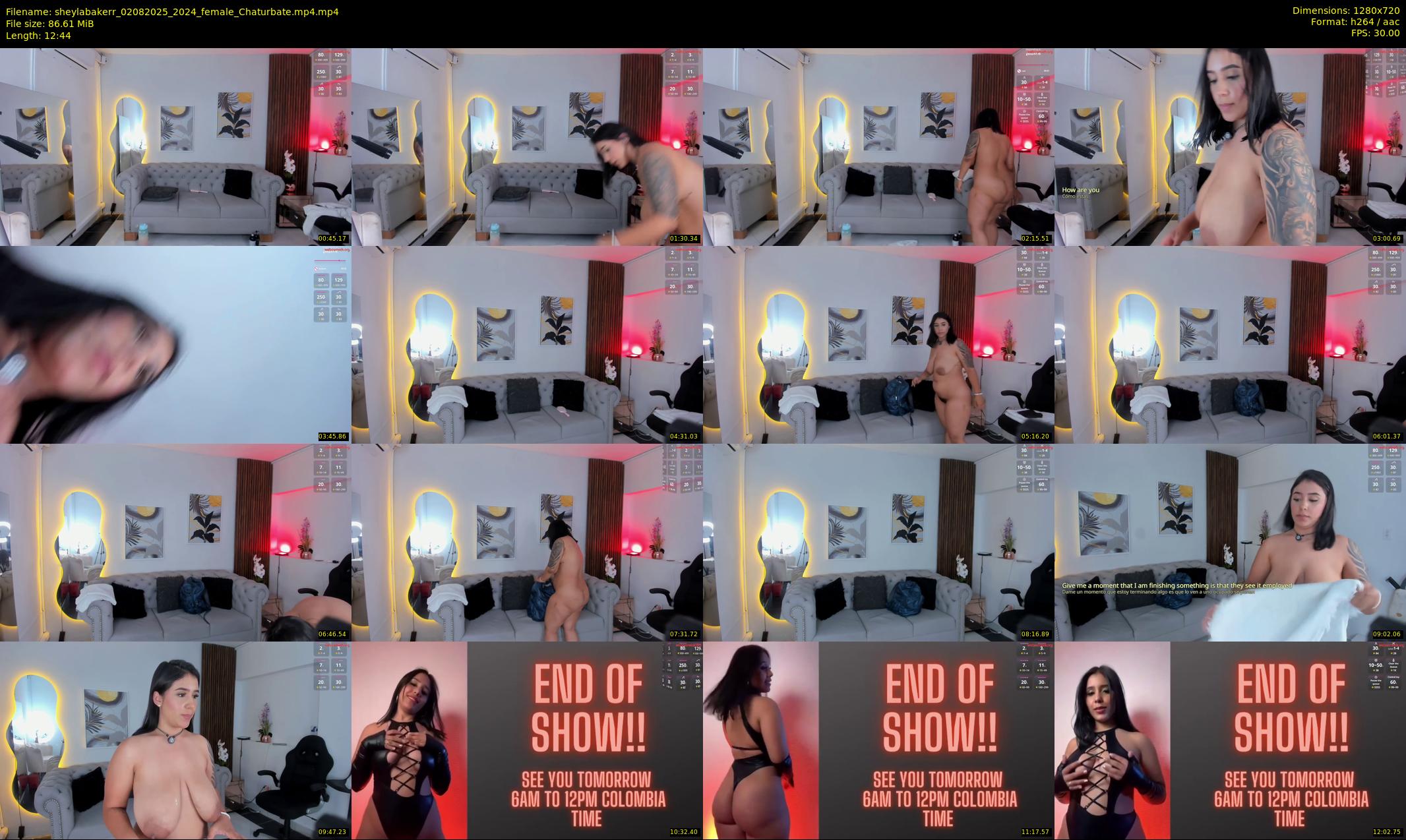 sheylabakerr — 13 minute Chaturbate female cam show recording, 720p, Aug 2, 2025