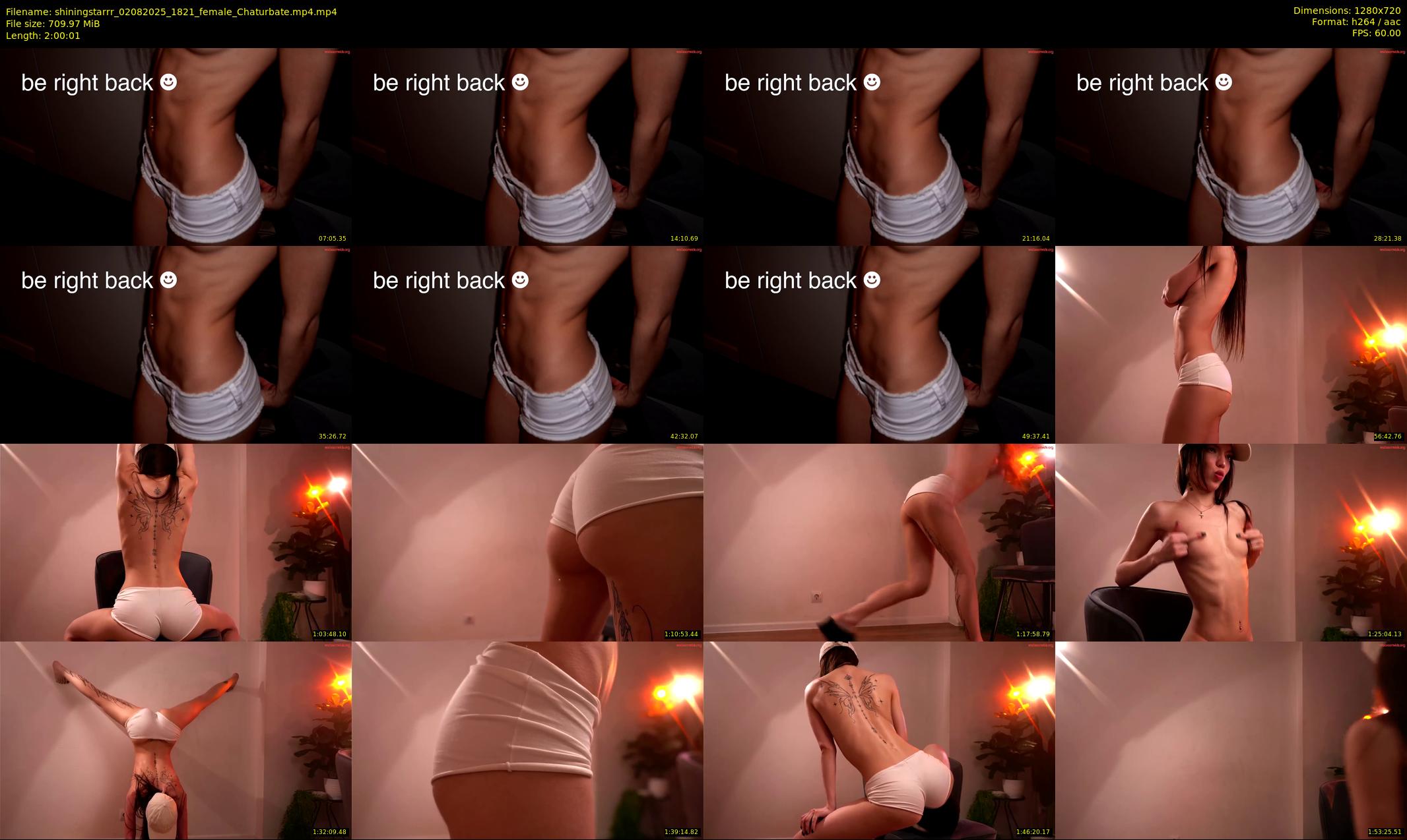shiningstarrr — 121 minute Chaturbate female cam show recording, 720p, Aug 2, 2025