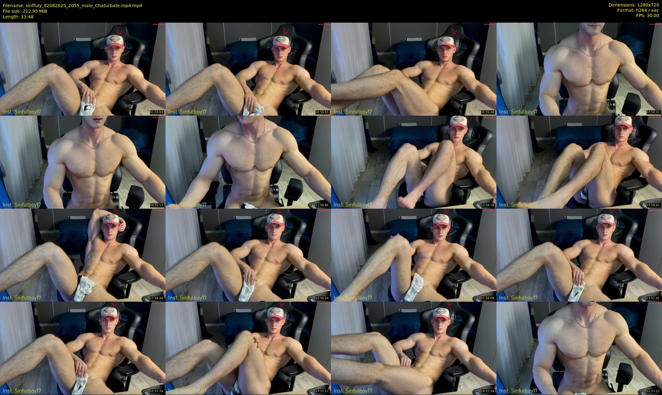 sinffuly — 34 minute Chaturbate male cam show recording, 720p, Aug 2, 2025