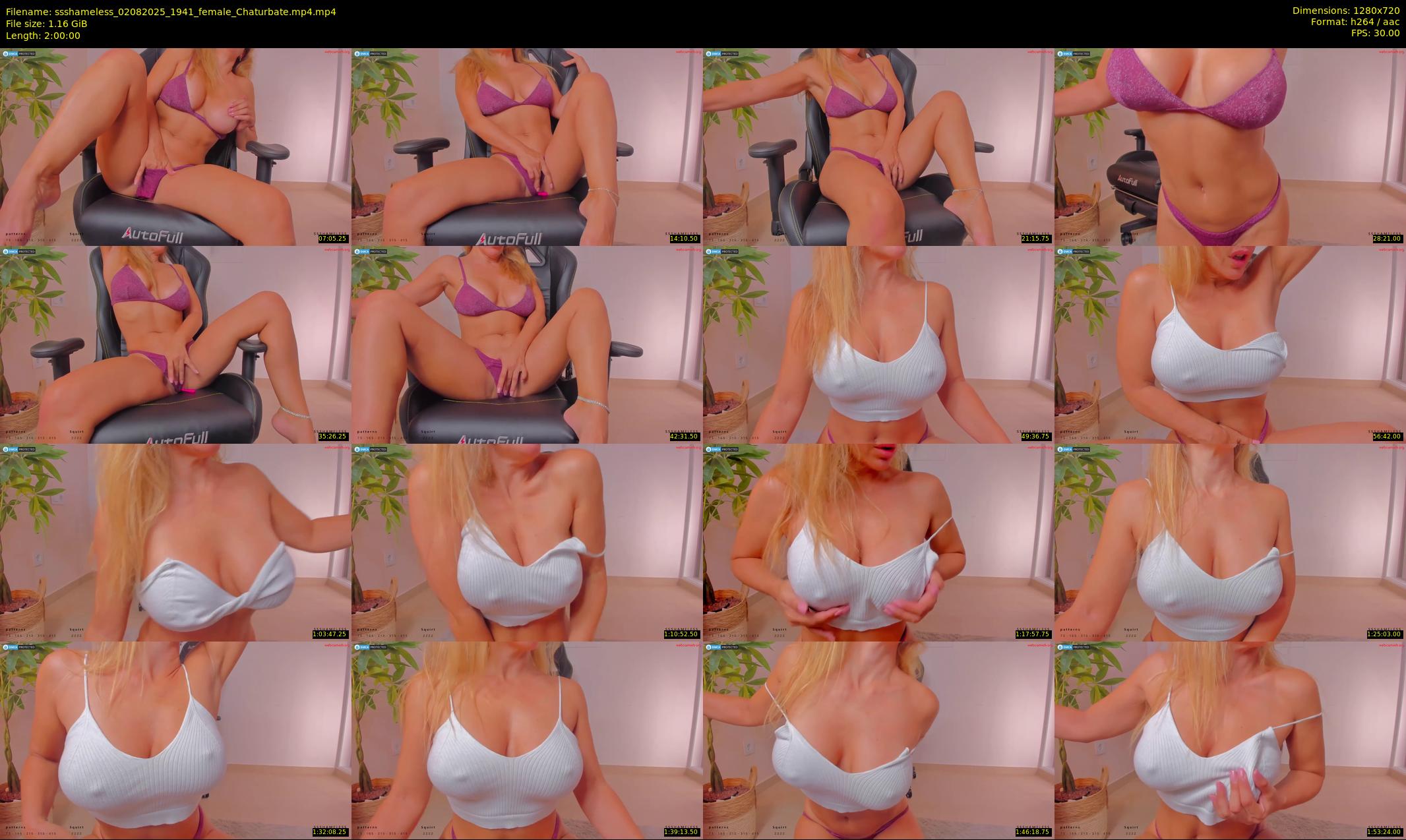 ssshameless — 120 minute Chaturbate female cam show recording, 720p, Aug 2, 2025