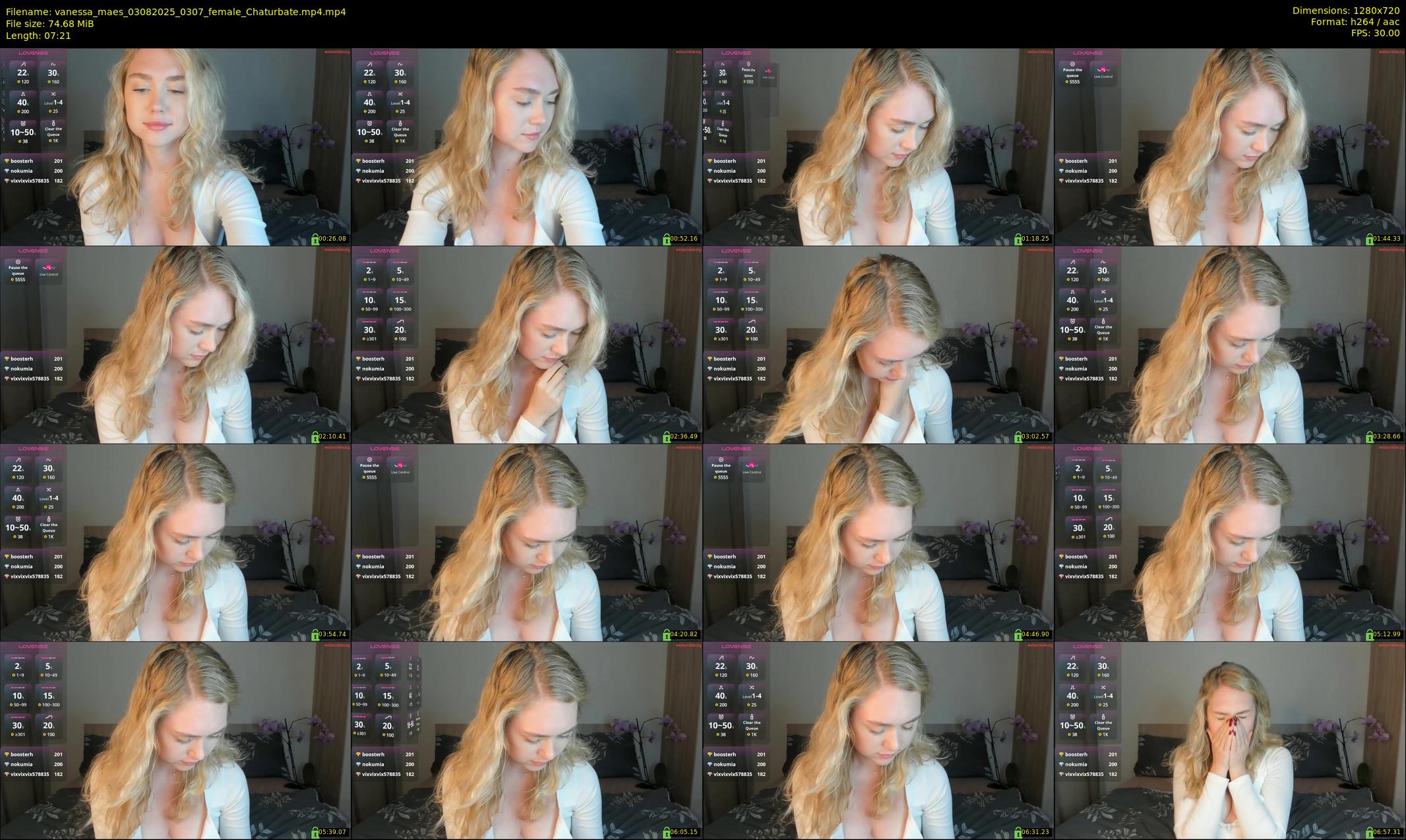 vanessa_maes — 8 minute Chaturbate female cam show recording, 720p, Aug 3, 2025