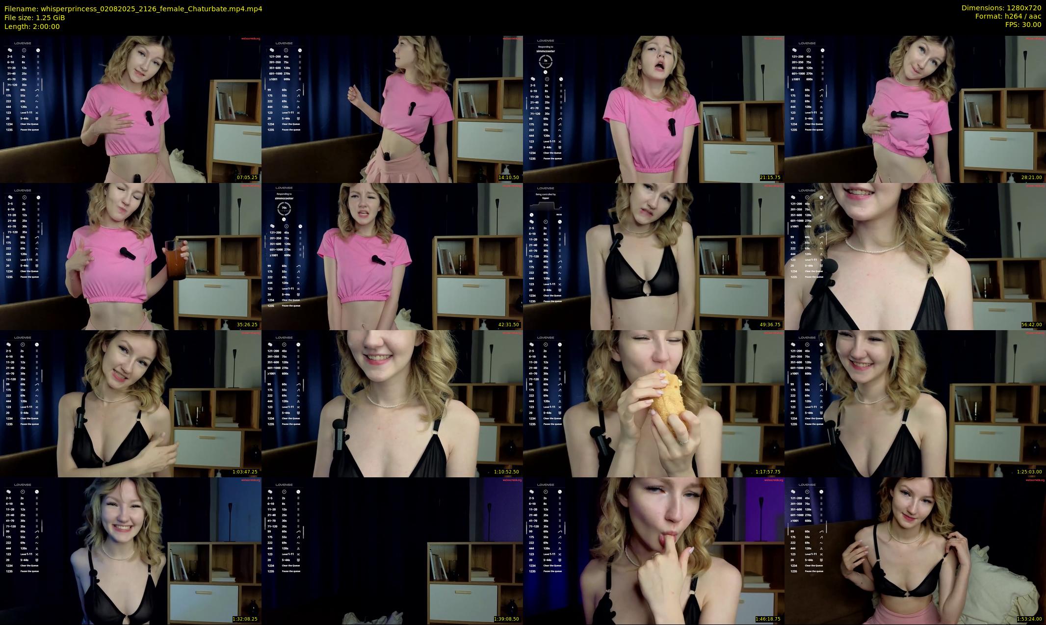 whisperprincess — 120 minute Chaturbate female cam show recording, 720p, Aug 2, 2025