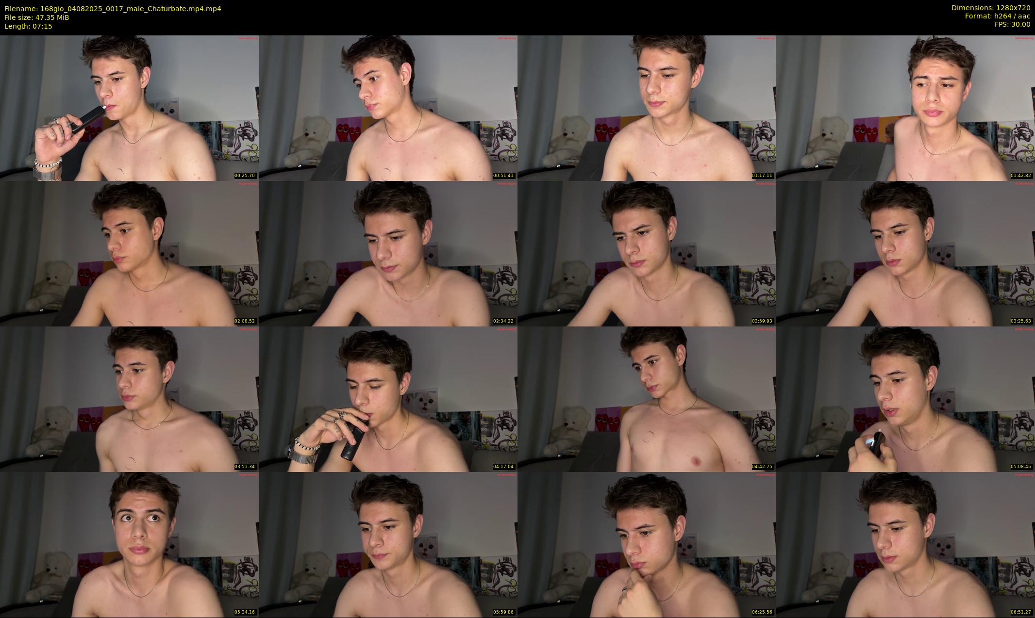 168gio — 8 minute Chaturbate male cam show recording, 720p, Aug 4, 2025