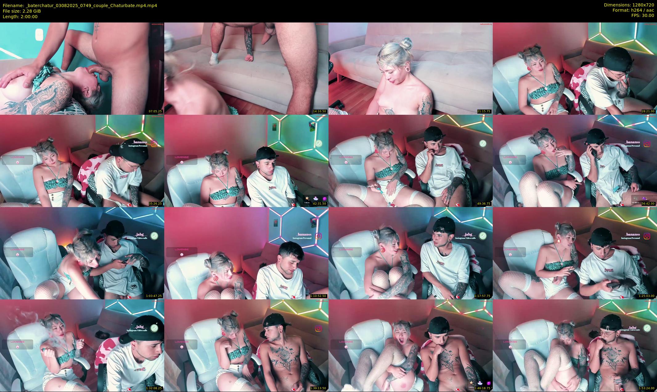 _baterchatur — 120 minute Chaturbate couple cam show recording, 720p, Aug 3, 2025