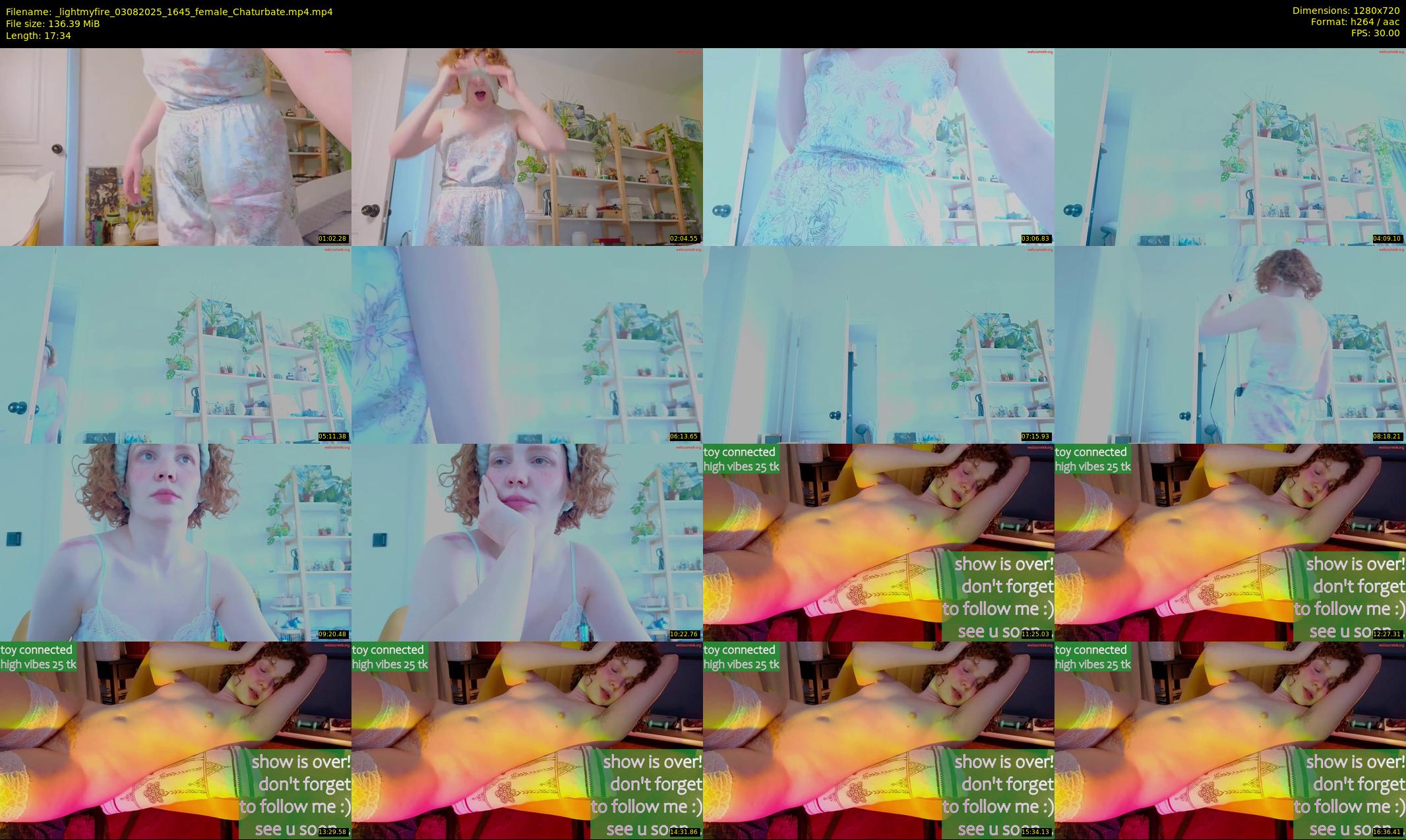 _lightmyfire — 18 minute Chaturbate female cam show recording, 720p, Aug 3, 2025