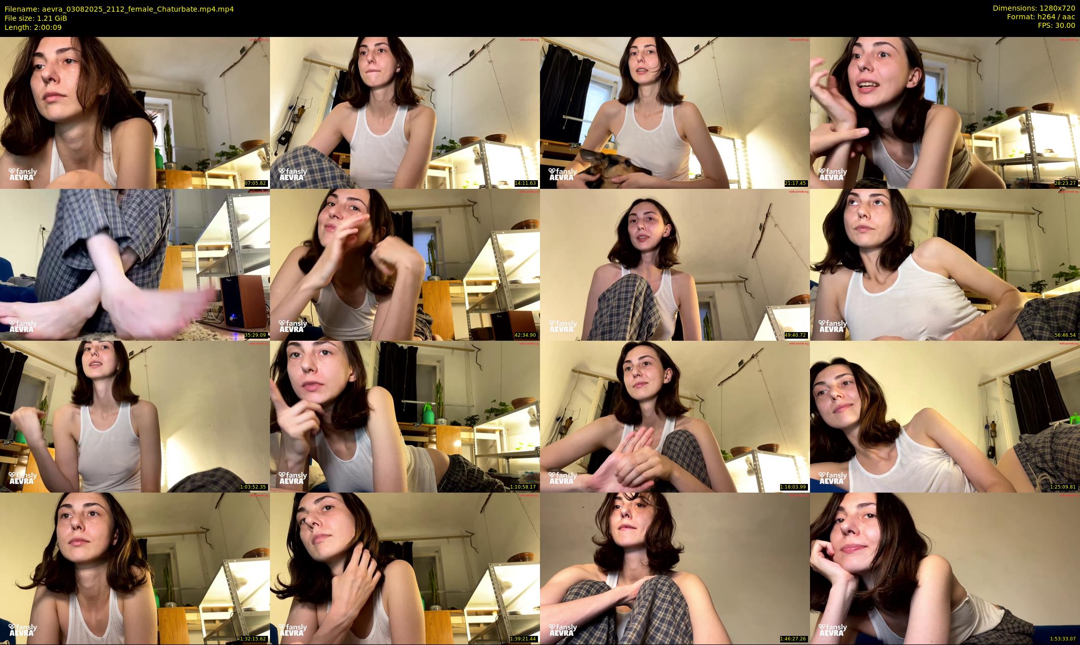 aevra — 121 minute Chaturbate female cam show recording, 720p, Aug 3, 2025