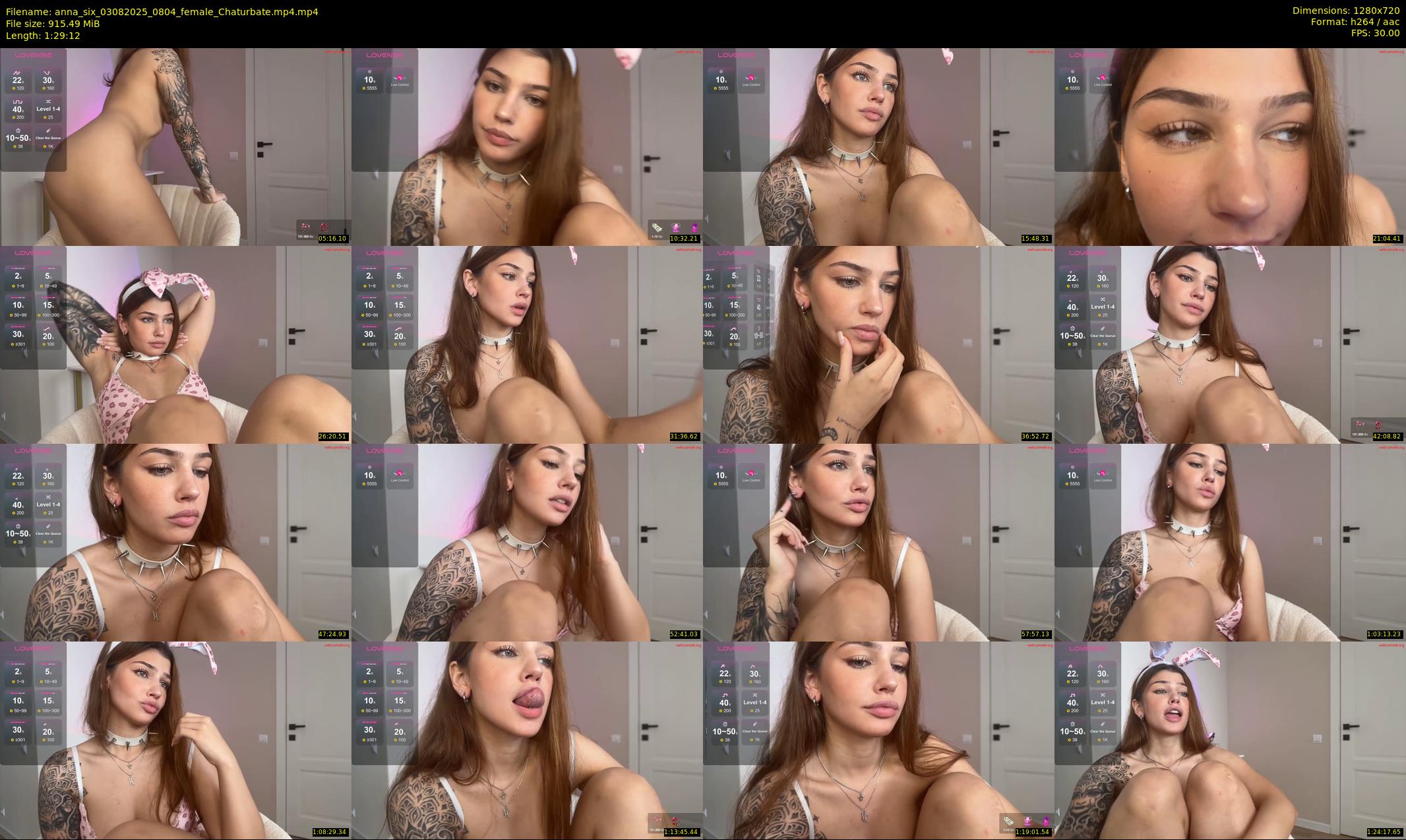 anna_six — 90 minute Chaturbate female cam show recording, 720p, Aug 3, 2025