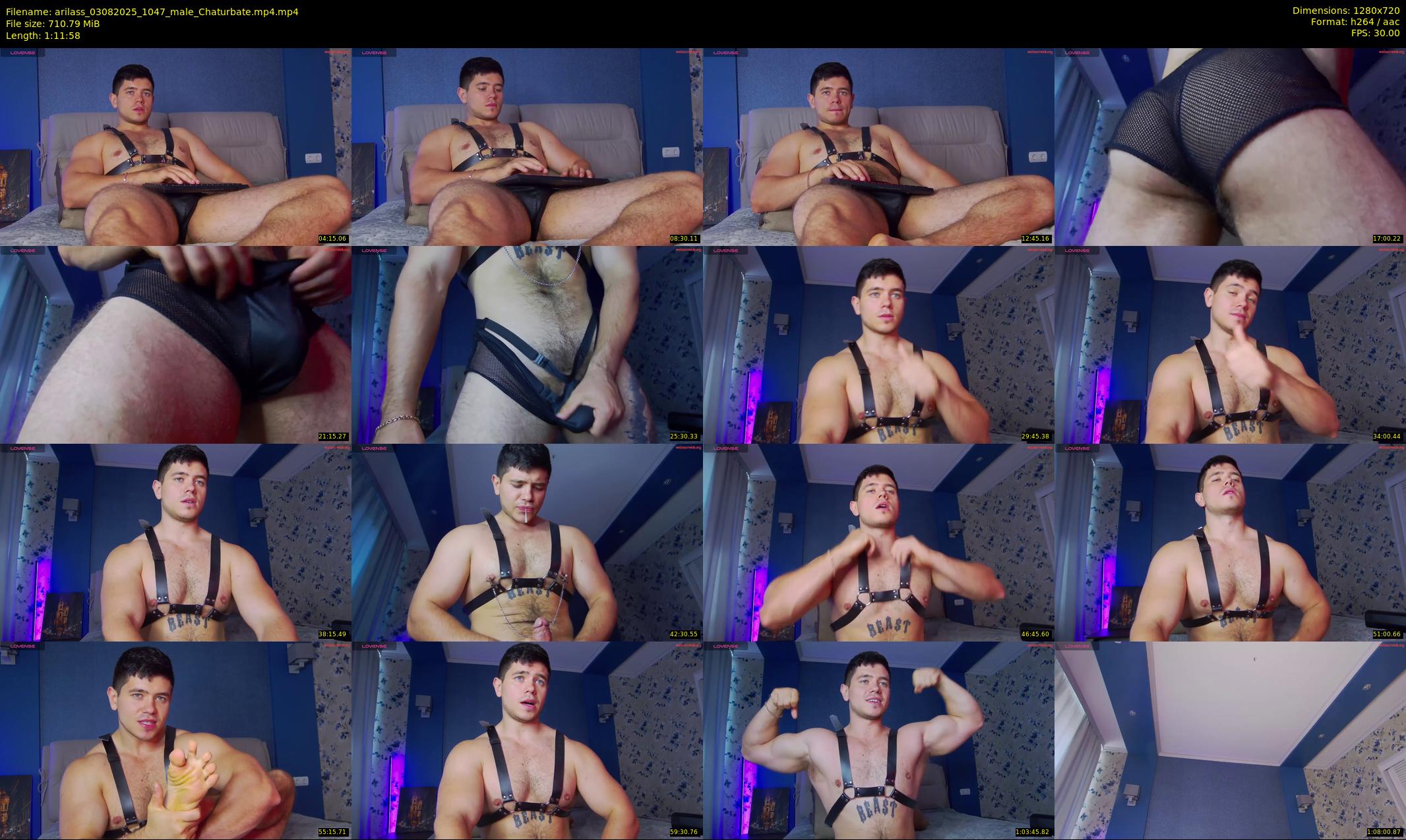 arilass — 72 minute Chaturbate male cam show recording, 720p, Aug 3, 2025