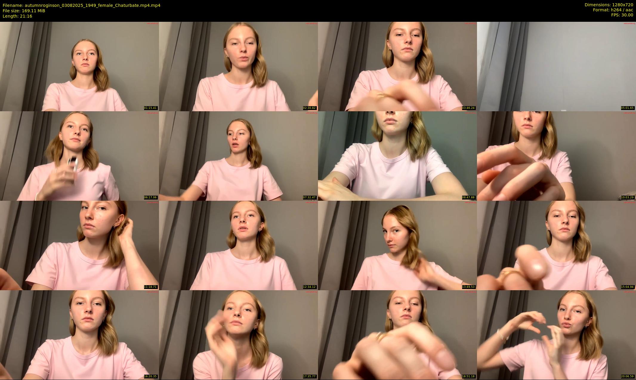 autumnroginson — 22 minute Chaturbate female cam show recording, 720p, Aug 3, 2025