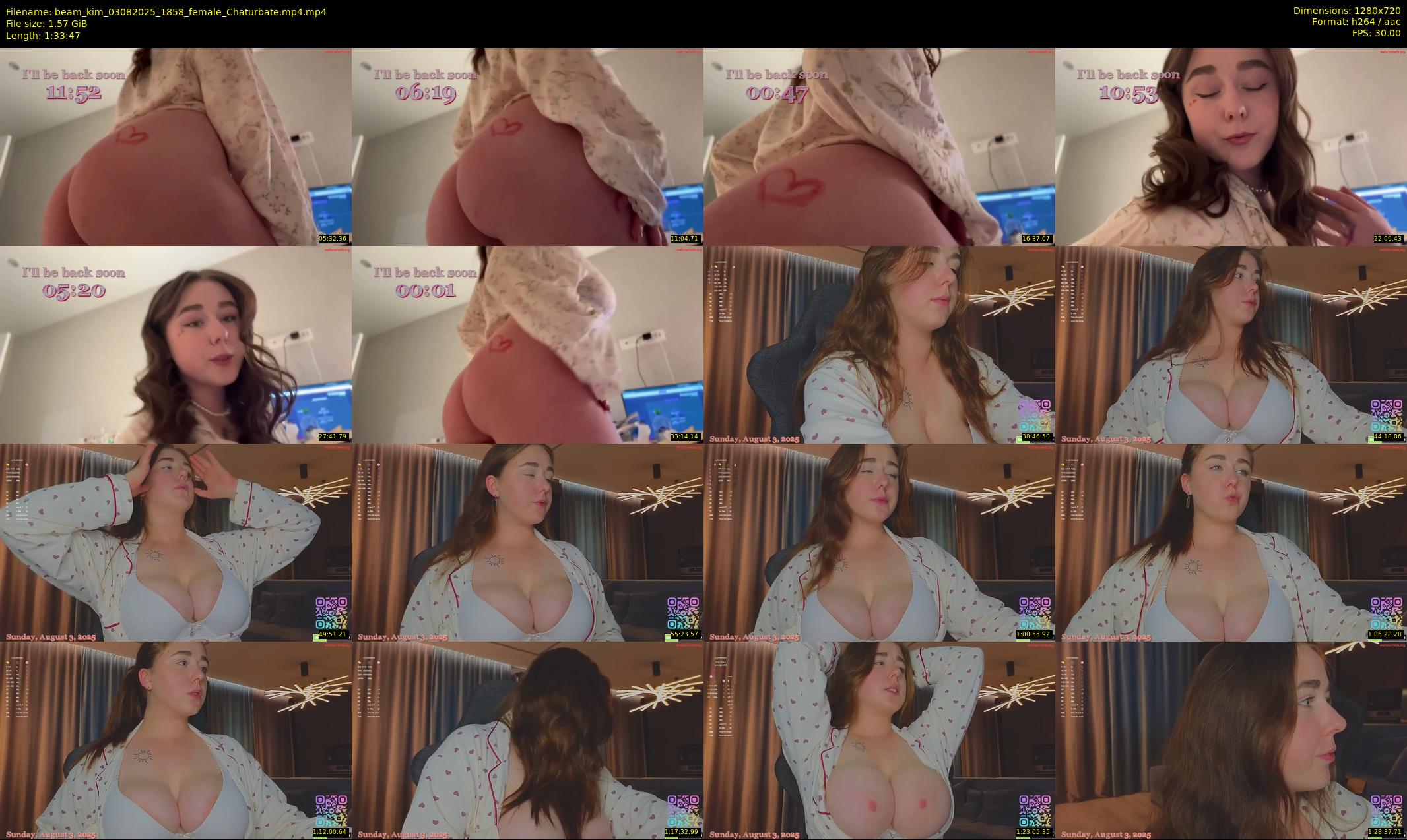 beam_kim — 94 minute Chaturbate female cam show recording, 720p, Aug 3, 2025