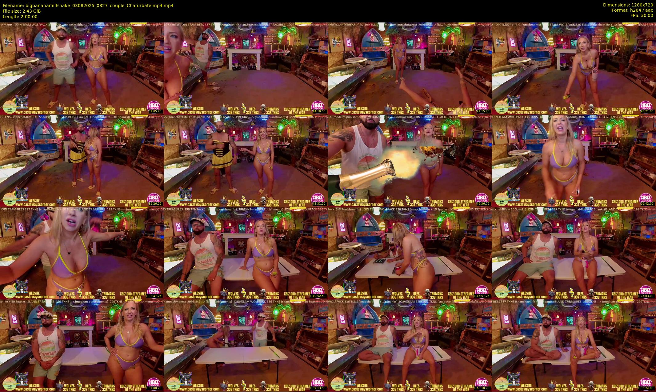 bigbananamilfshake — 120 minute Chaturbate couple cam show recording, 720p, Aug 3, 2025