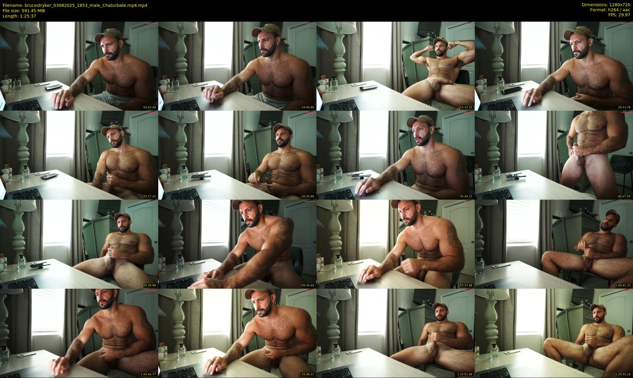 brucestryker — 86 minute Chaturbate male cam show recording, 720p, Aug 3, 2025
