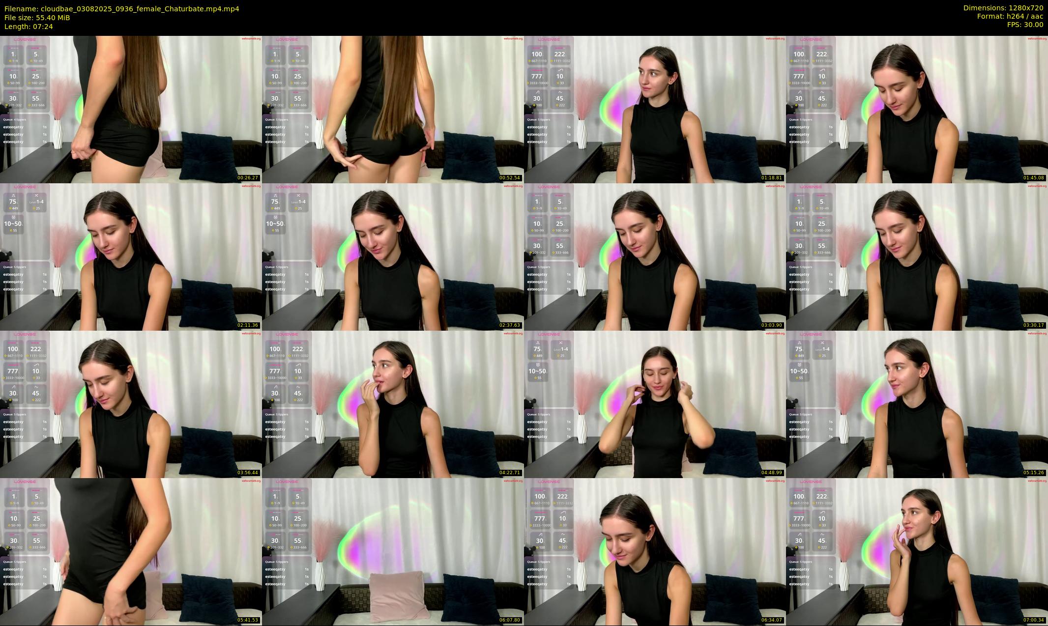 cloudbae — 8 minute Chaturbate female cam show recording, 720p, Aug 3, 2025