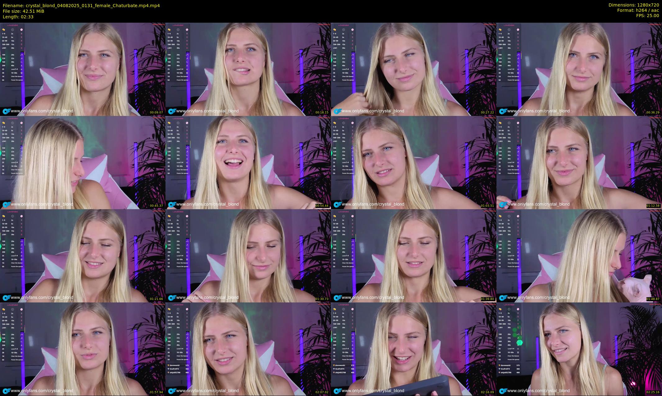 crystal_blond — 3 minute Chaturbate female cam show recording, 720p, Aug 4, 2025