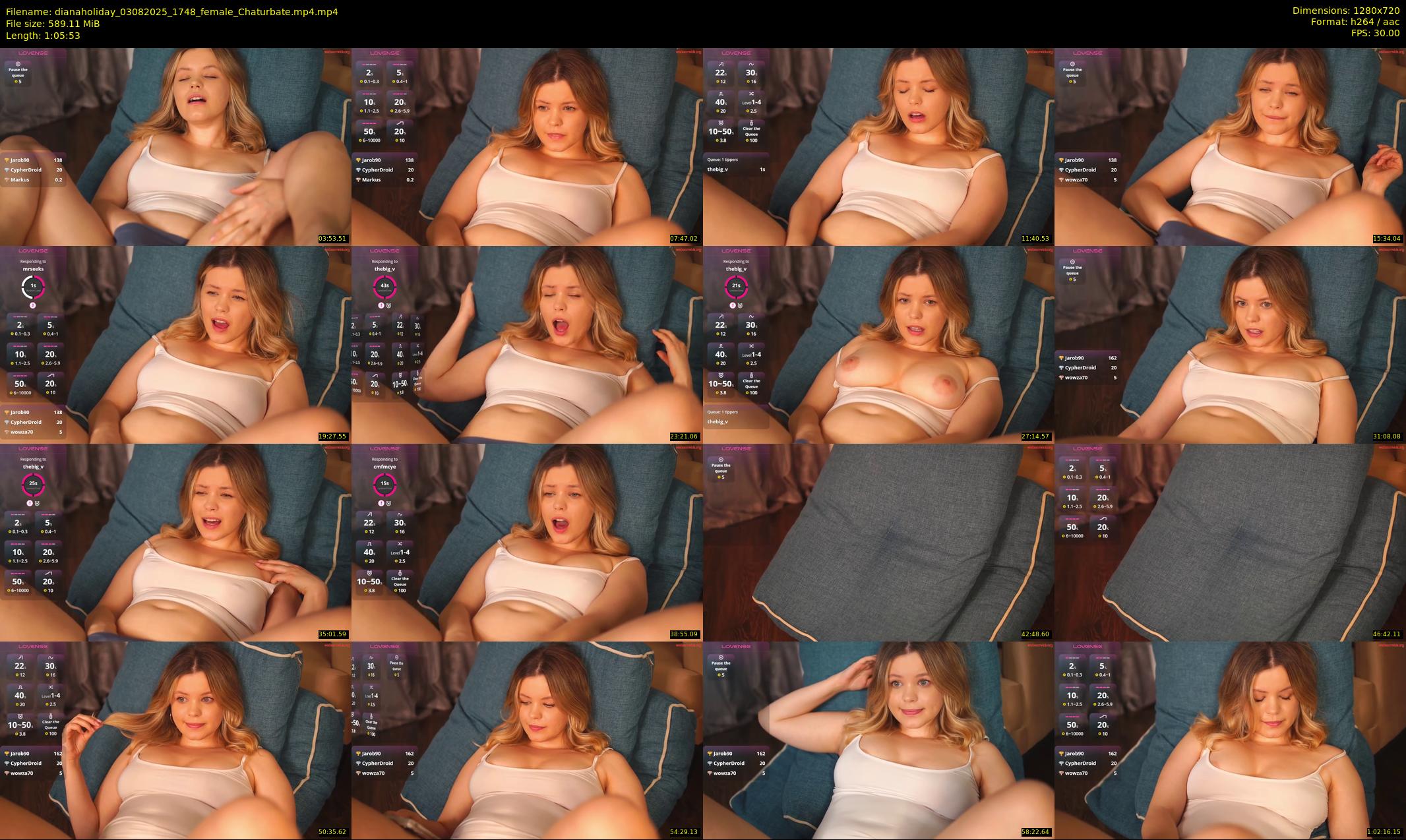 dianaholiday — 66 minute Chaturbate female cam show recording, 720p, Aug 3, 2025