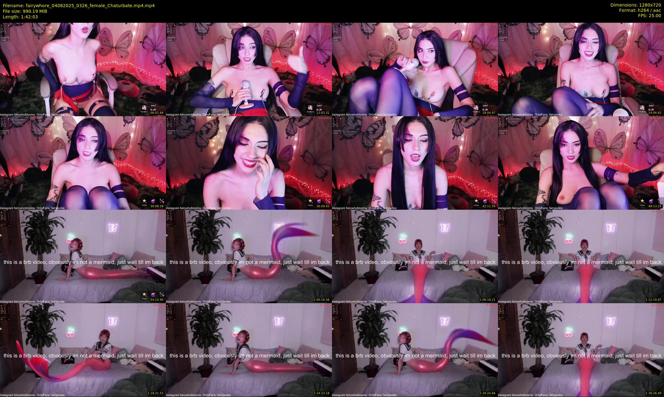 fairywhore — 103 minute Chaturbate female cam show recording, 720p, Aug 4, 2025