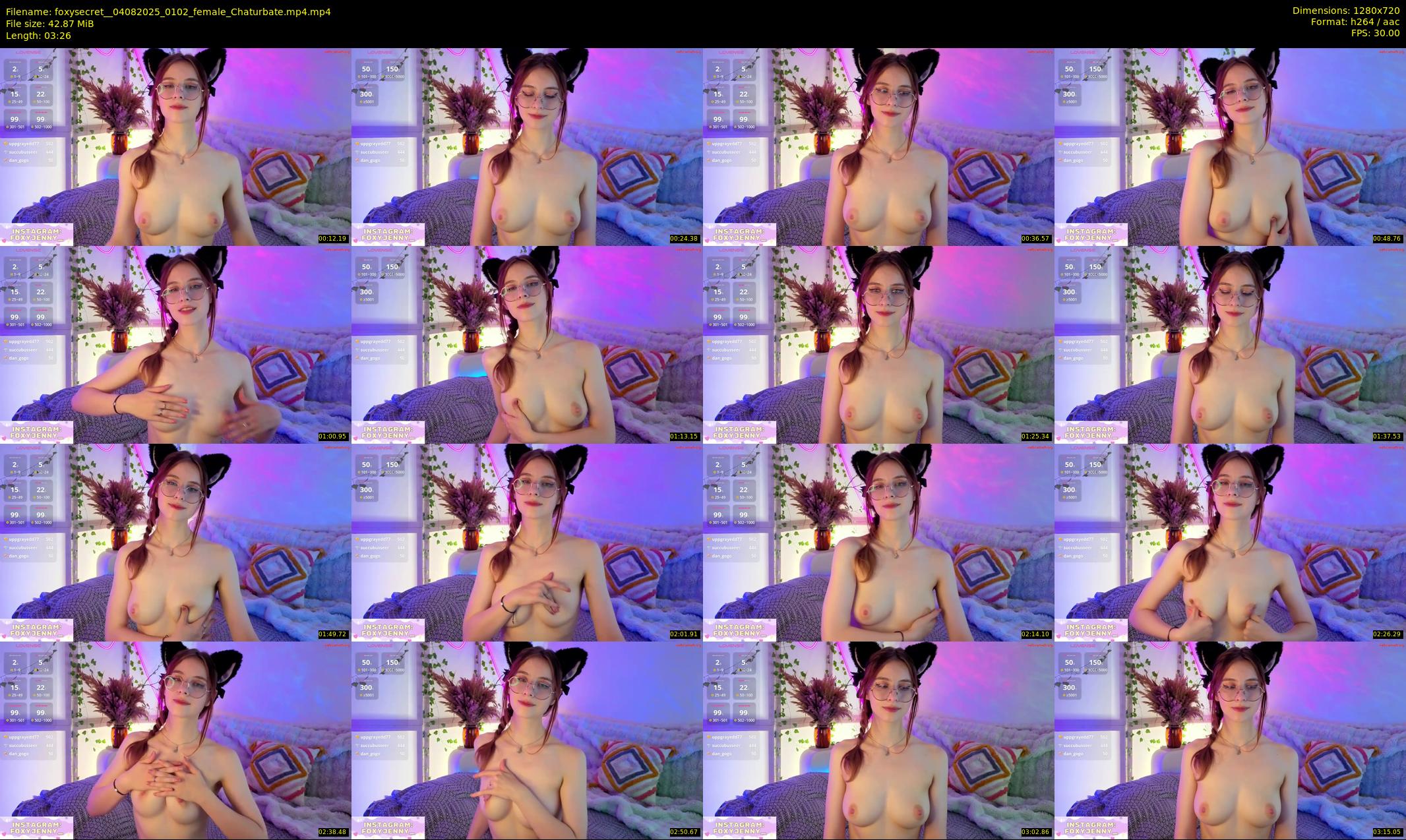 foxysecret_ — 4 minute Chaturbate female cam show recording, 720p, Aug 4, 2025