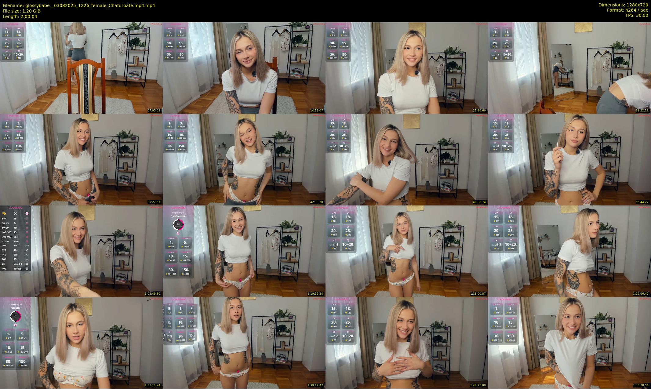 glossybabe_ — 121 minute Chaturbate female cam show recording, 720p, Aug 3, 2025
