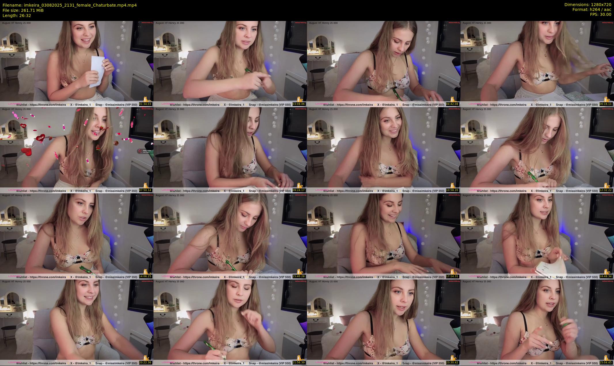 imkeira — 27 minute Chaturbate female cam show recording, 720p, Aug 3, 2025