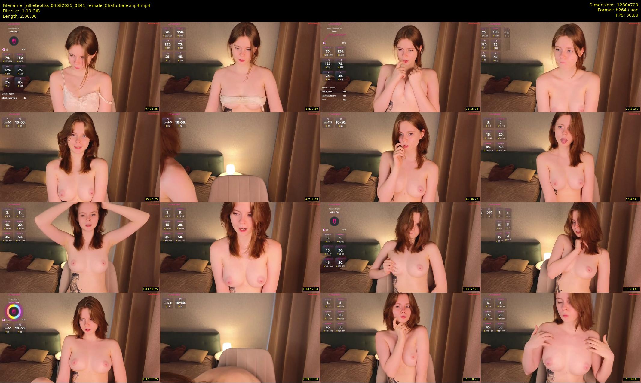 jullietebliss — 120 minute Chaturbate female cam show recording, 720p, Aug 4, 2025