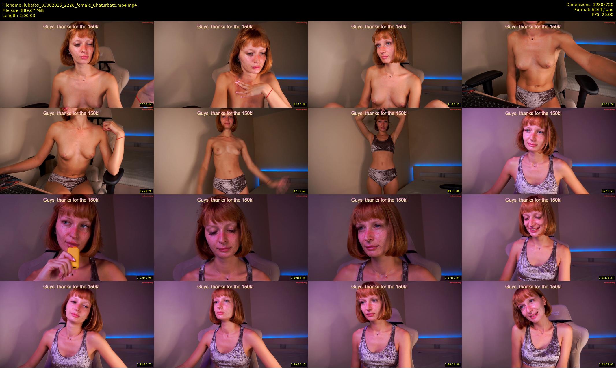 lubafox — 121 minute Chaturbate female cam show recording, 720p, Aug 3, 2025