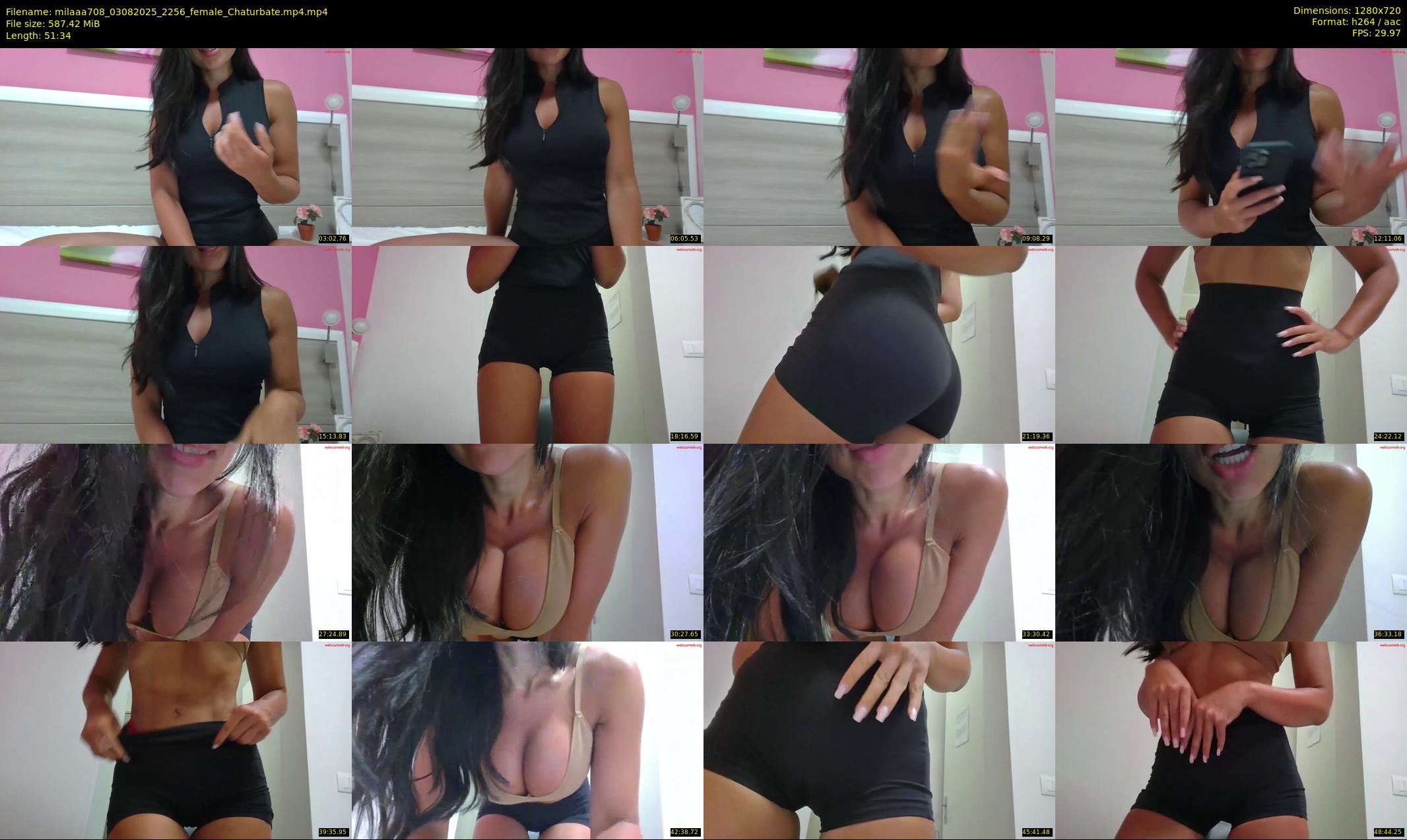 milaaa708 — 52 minute Chaturbate female cam show recording, 720p, Aug 3, 2025