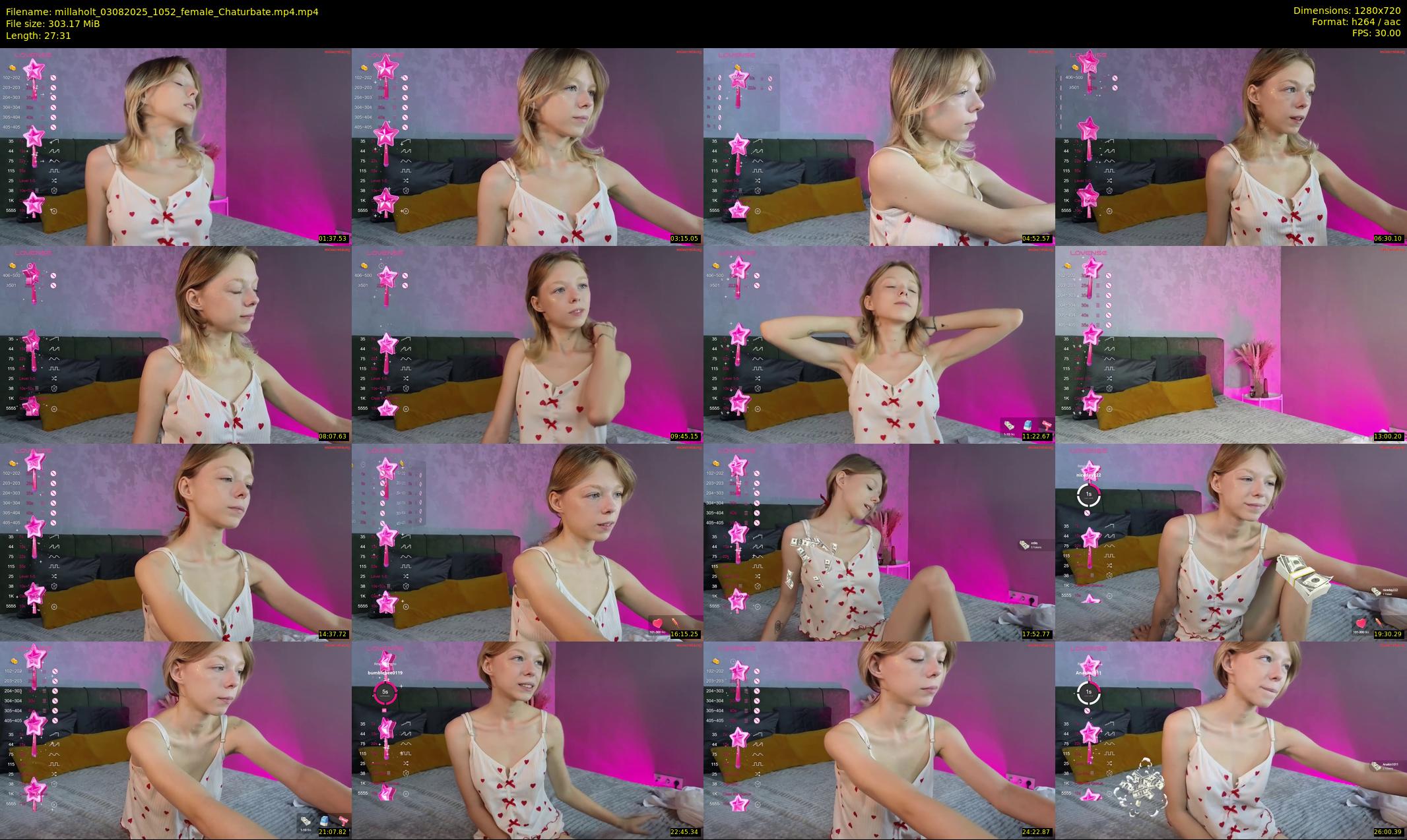 millaholt — 28 minute Chaturbate female cam show recording, 720p, Aug 3, 2025