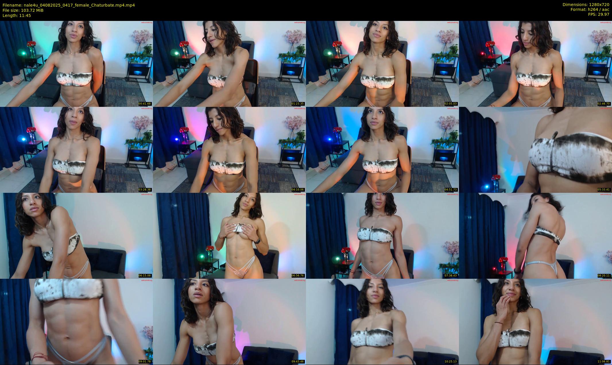 nale4u — 12 minute Chaturbate female cam show recording, 720p, Aug 4, 2025