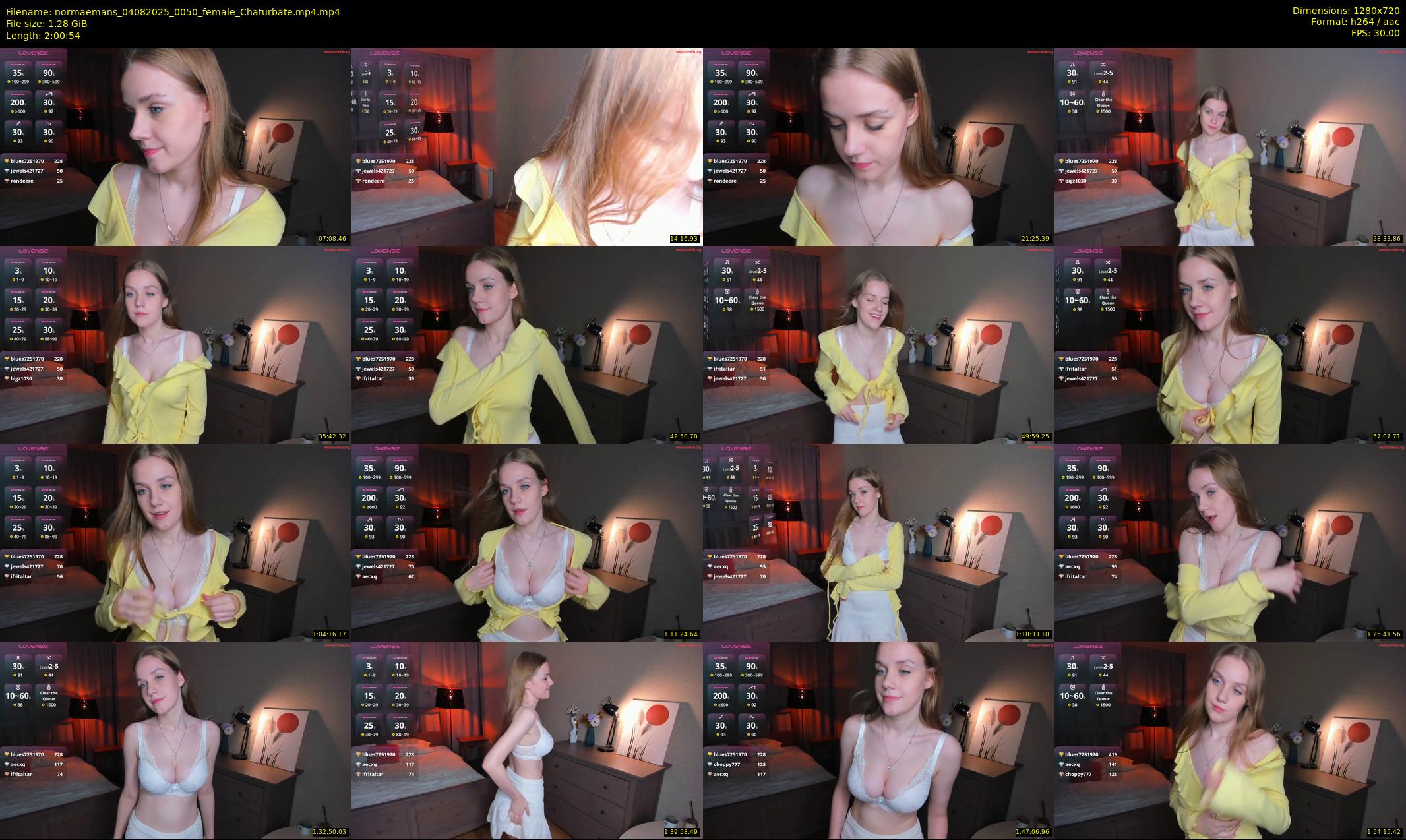 normaemans — 121 minute Chaturbate female cam show recording, 720p, Aug 4, 2025