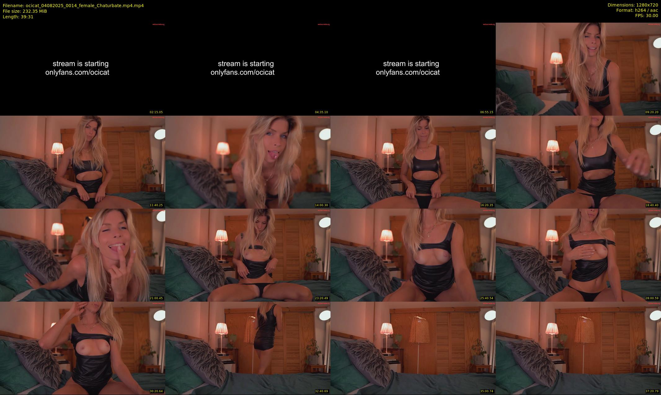 ocicat — 40 minute Chaturbate female cam show recording, 720p, Aug 4, 2025