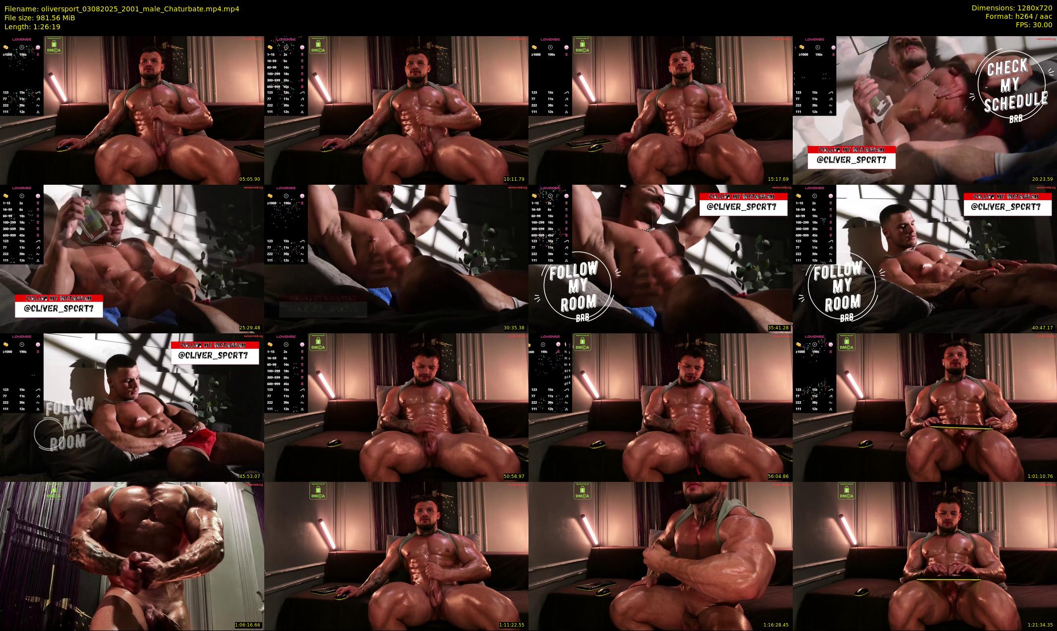 oliversport — 87 minute Chaturbate male cam show recording, 720p, Aug 3, 2025