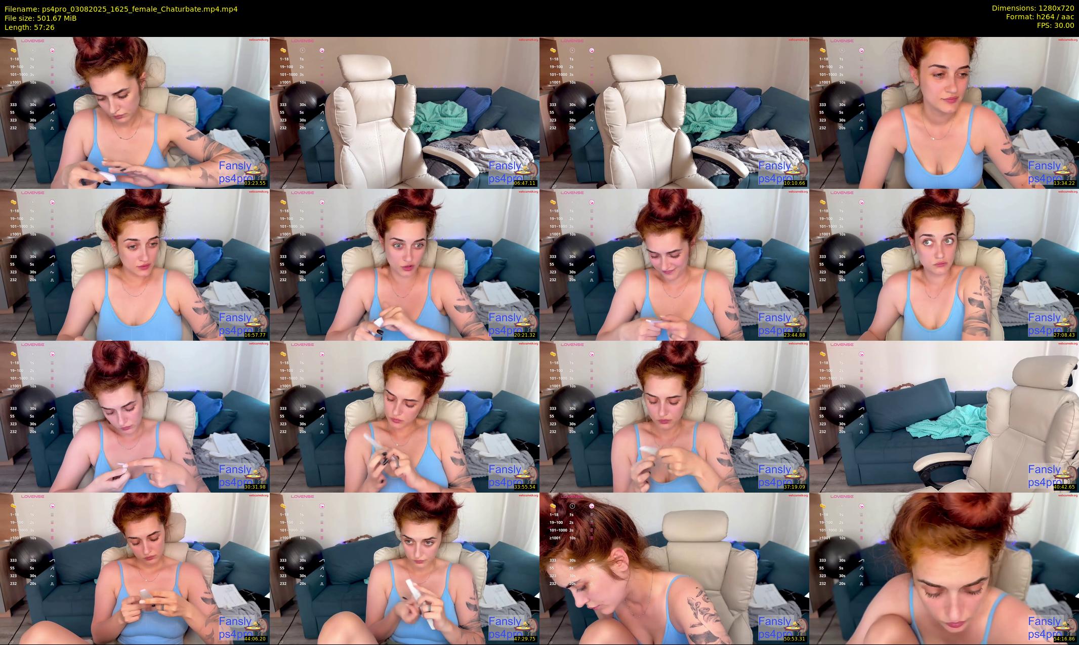 ps4pro — 58 minute Chaturbate female cam show recording, 720p, Aug 3, 2025