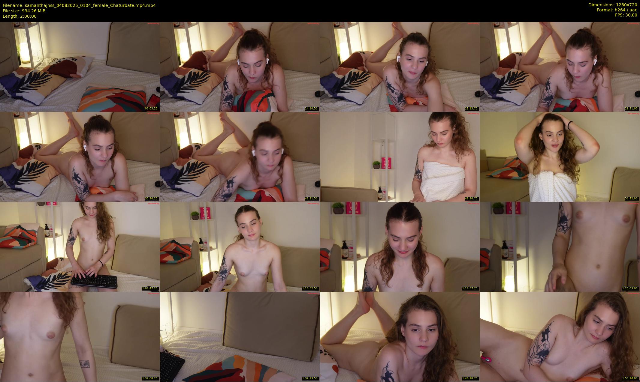 samanthajnss — 120 minute Chaturbate female cam show recording, 720p, Aug 4, 2025