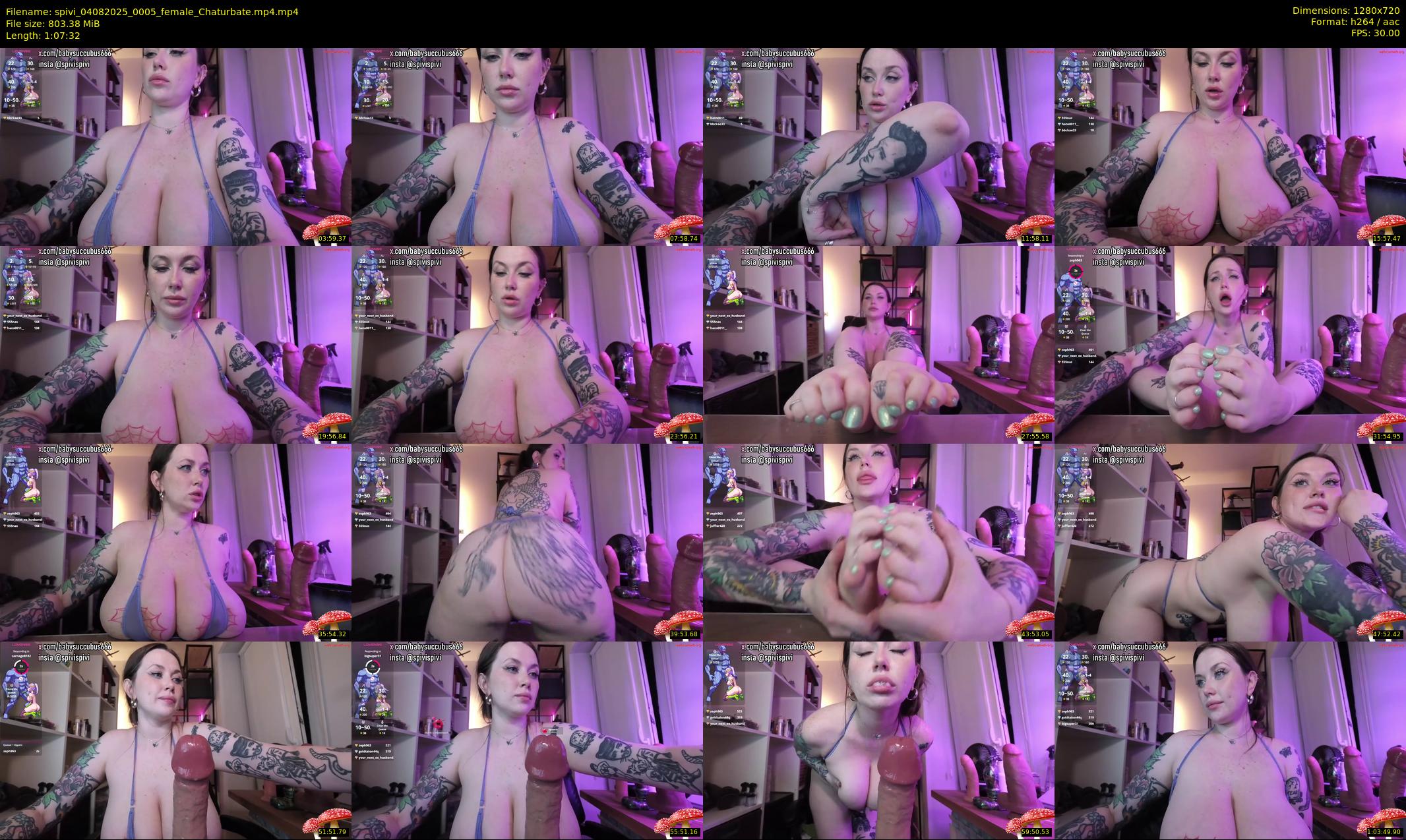 spivi — 68 minute Chaturbate female cam show recording, 720p, Aug 4, 2025