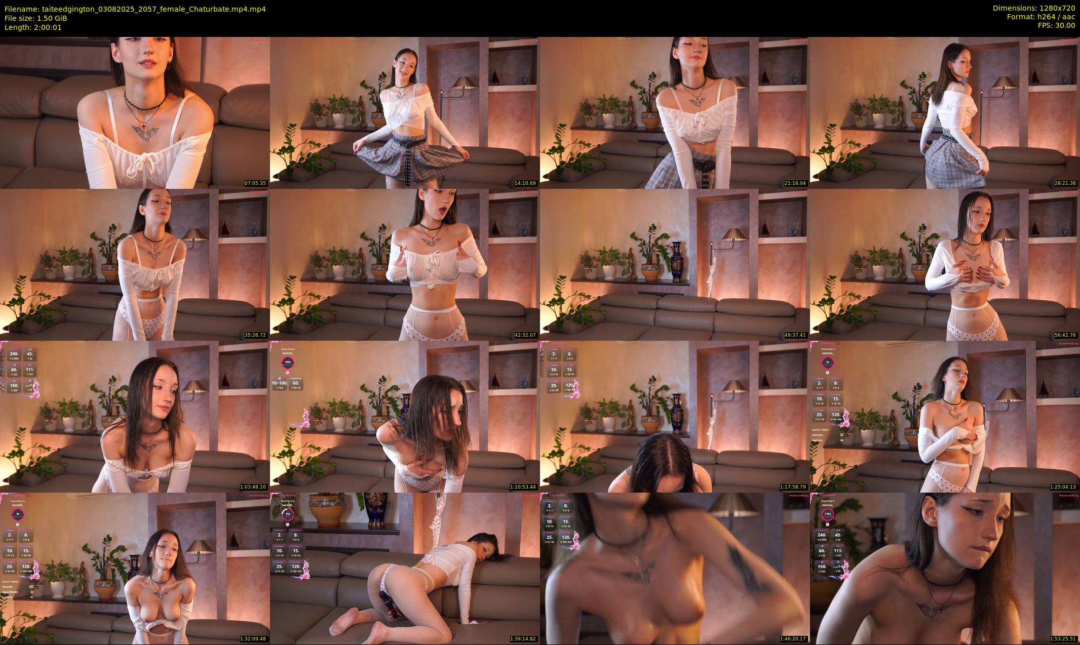 taiteedgington — 121 minute Chaturbate female cam show recording, 720p, Aug 3, 2025