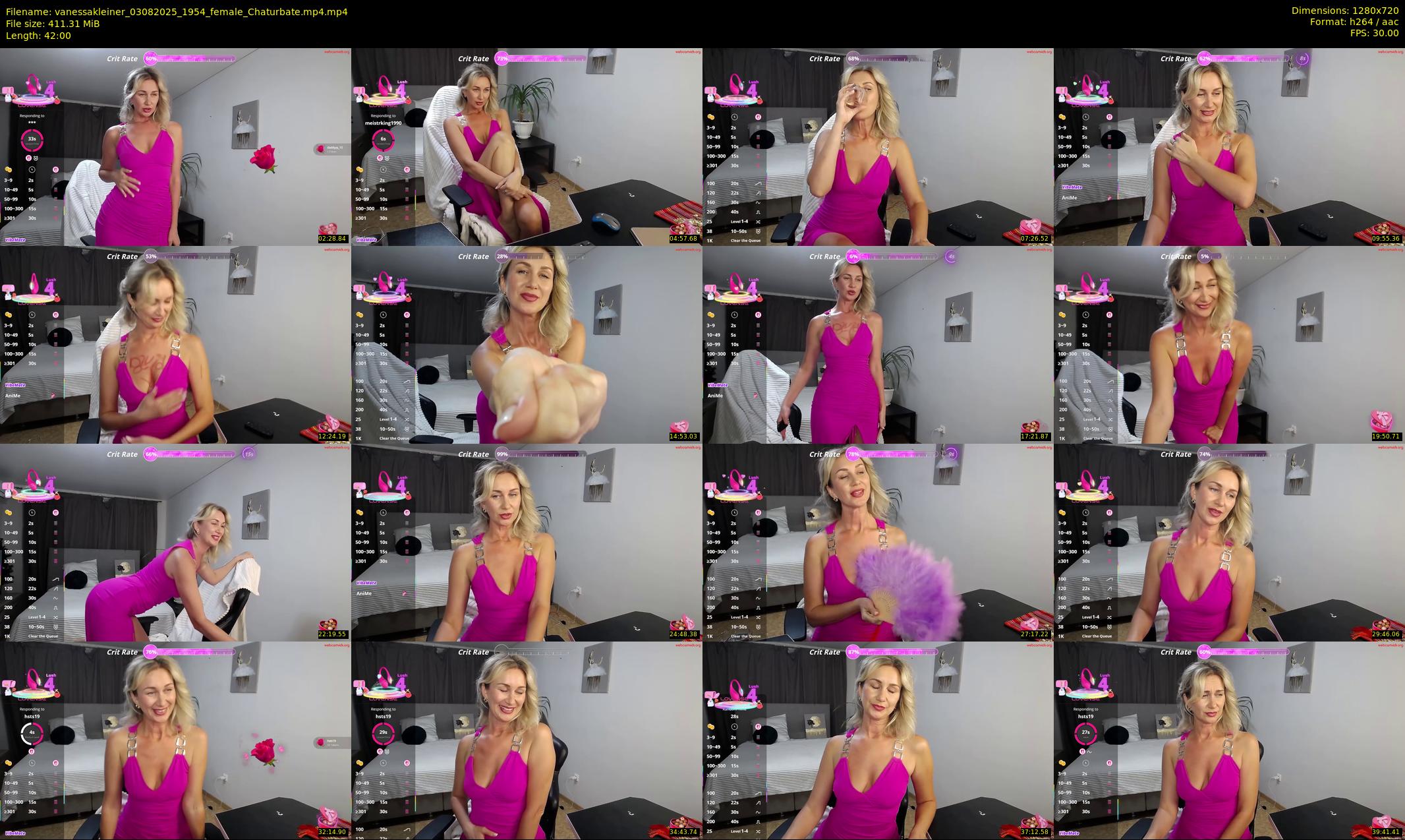 vanessakleiner — 42 minute Chaturbate female cam show recording, 720p, Aug 3, 2025