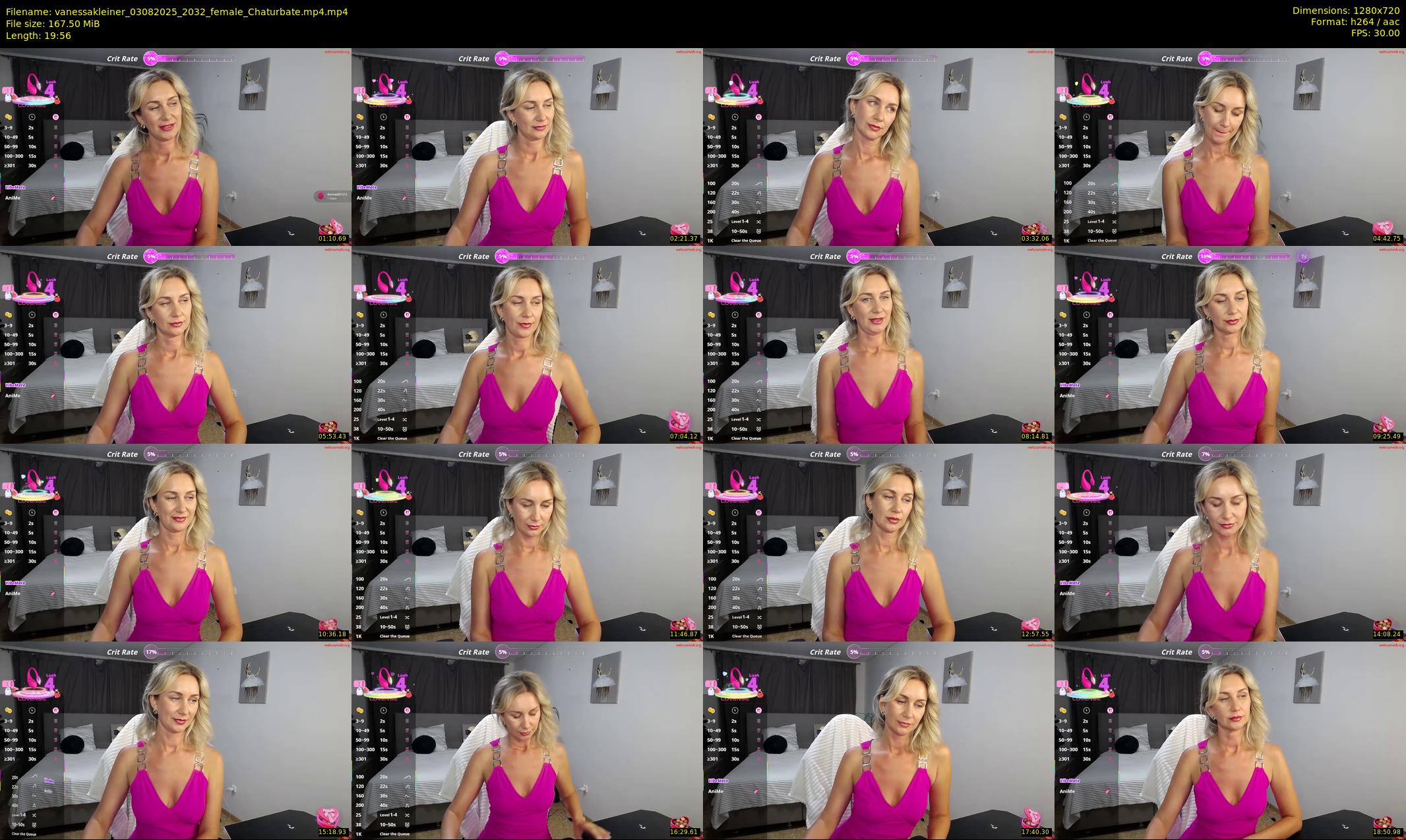 vanessakleiner — 20 minute Chaturbate female cam show recording, 720p, Aug 3, 2025