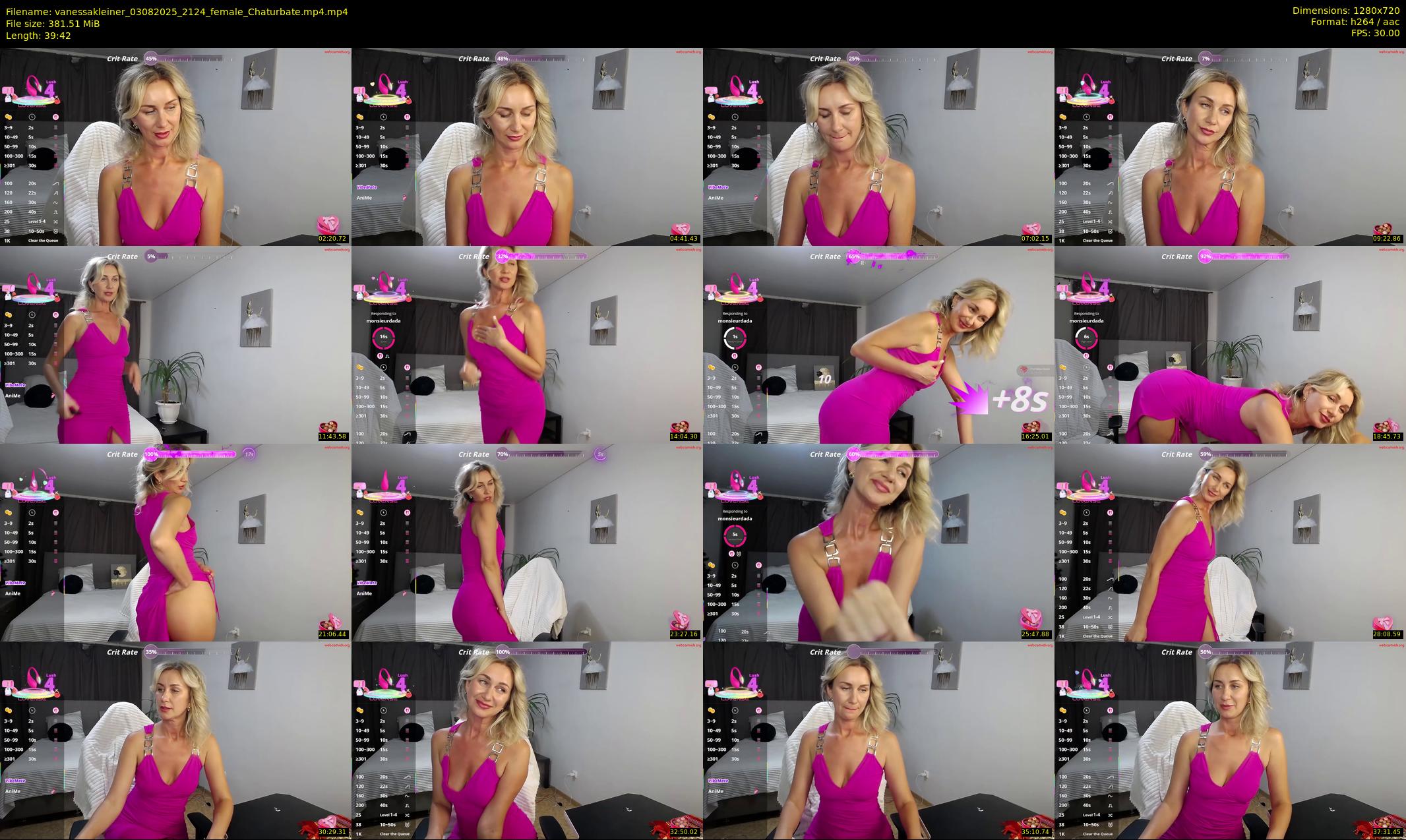 vanessakleiner — 40 minute Chaturbate female cam show recording, 720p, Aug 3, 2025
